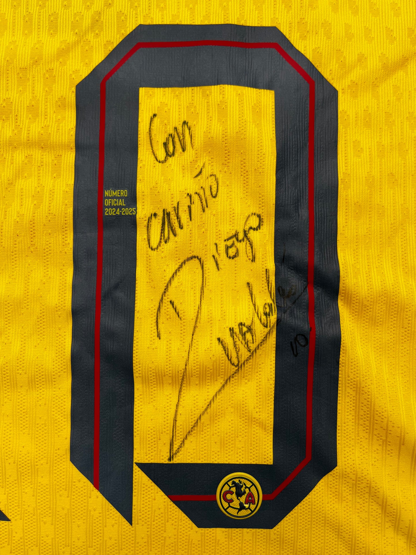 Jersey Club América Local 2024 2025 Versión Jugador *C/Etiquetas* Autografiado Diego Valdés (M)