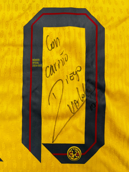Jersey Club América Local 2024 2025 Versión Jugador *C/Etiquetas* Autografiado Diego Valdés (M)