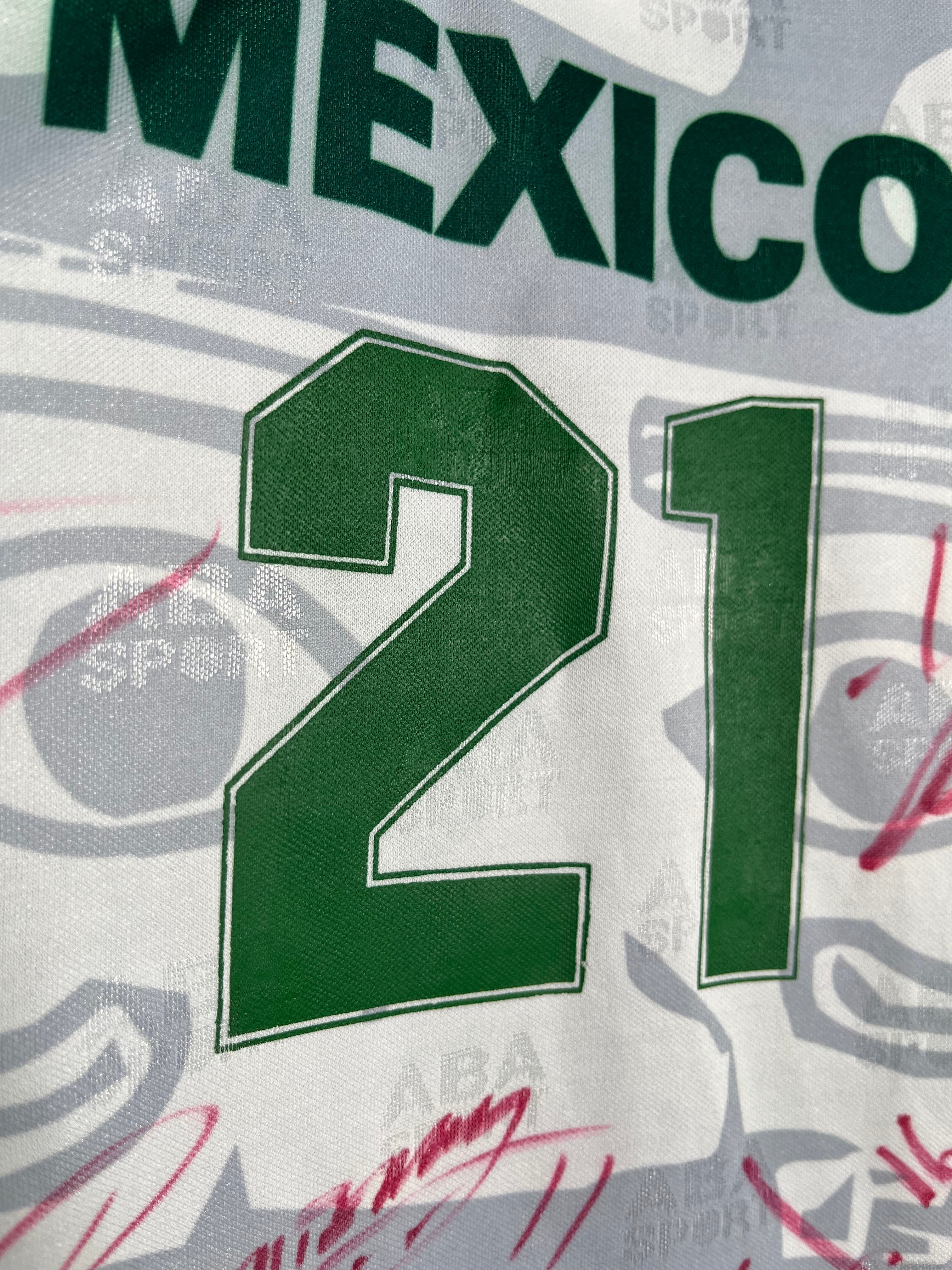 Jersey México Visita 1997 1998 Match Worn Autografiado Edson Astivia (L)
