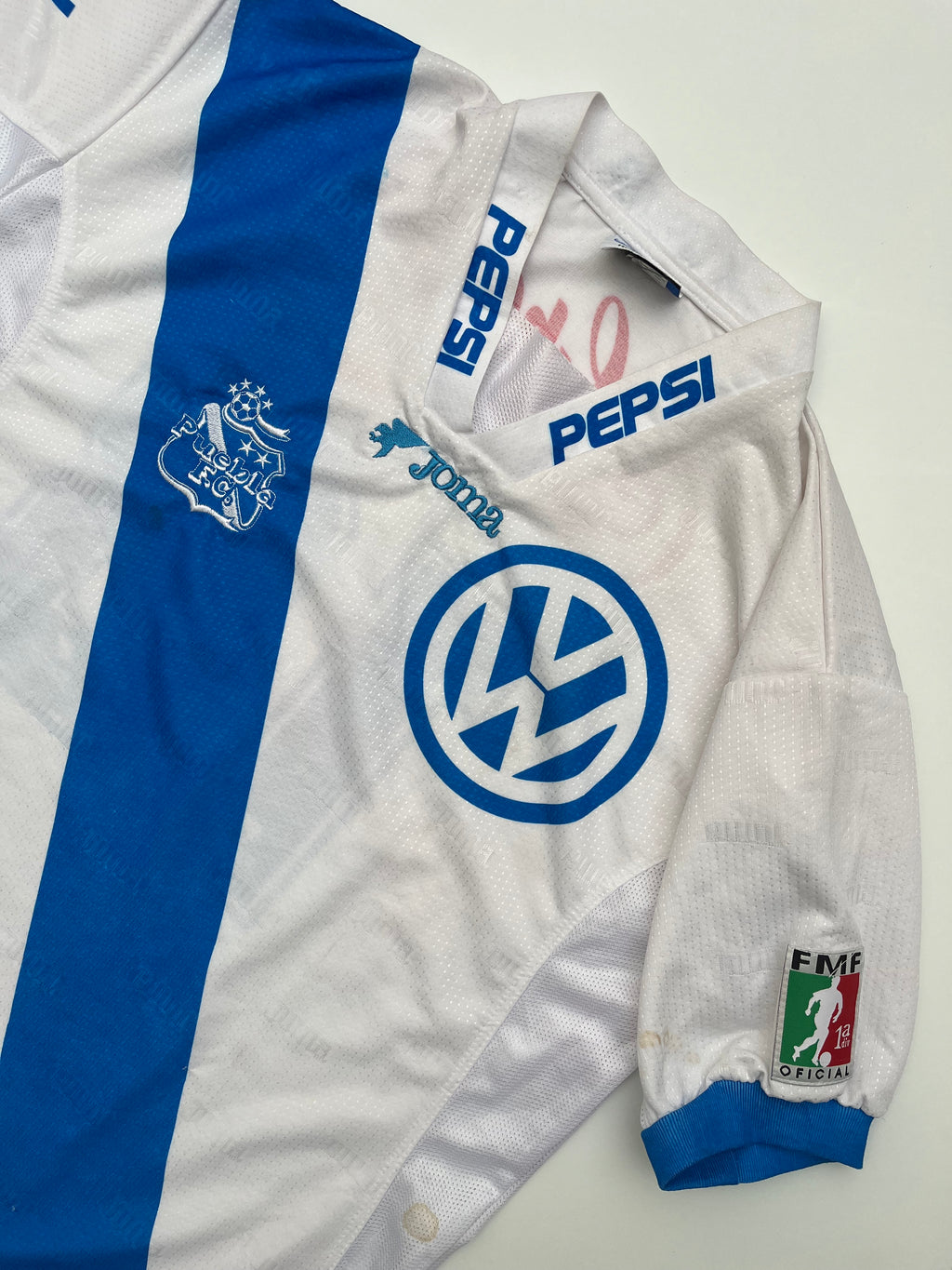 Jersey Puebla Local 1998 1999 Match Worn Edgar Plascencia (L)