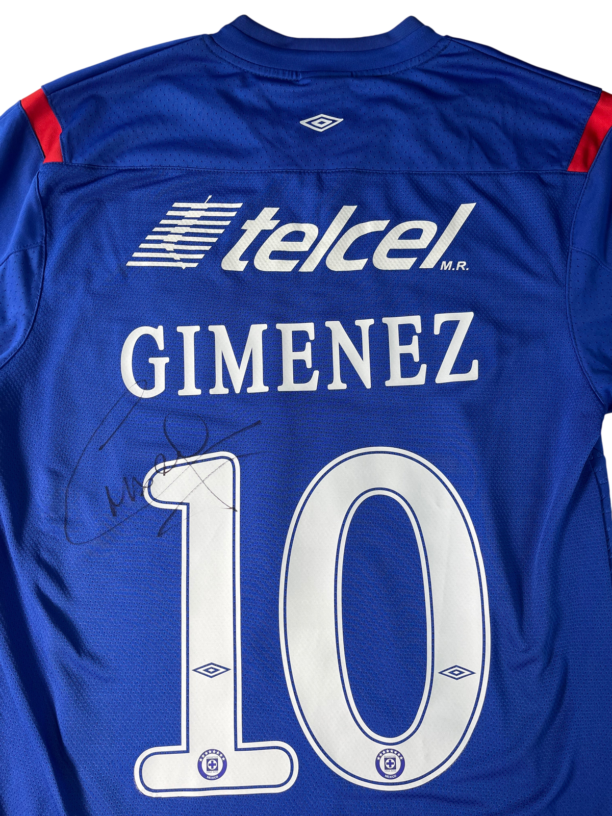 Jersey Cruz Azul Local 2011 2012 Autografiada Christian "Chaco" Giménez *C/Etiquetas* (M)