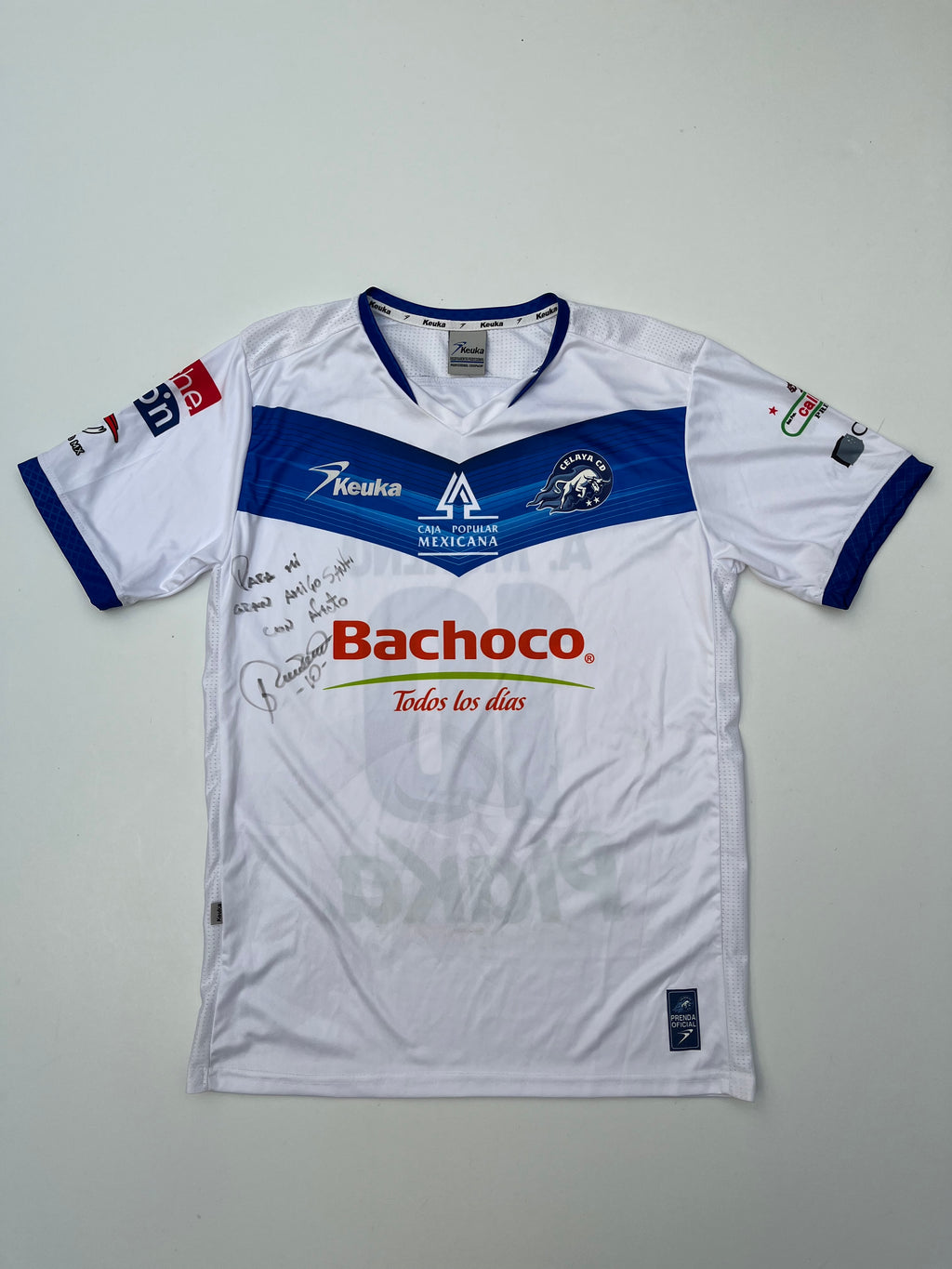 Jersey Celaya Local 2016 2017 Utilería Autografiado por Alfredo Moreno Q.E.P.D. (L)