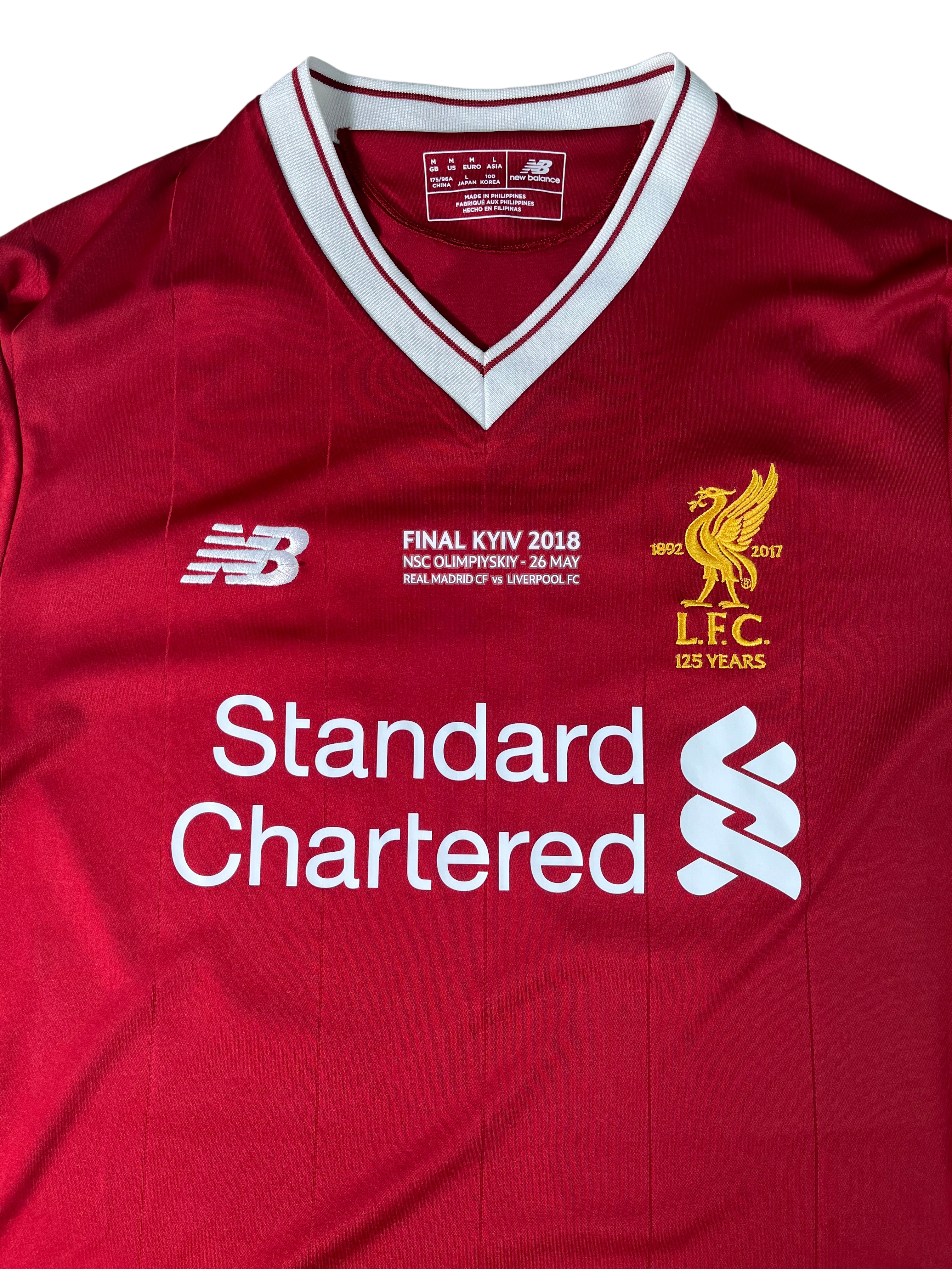 Jersey Liverpool Local 2018 2019 Manga Larga *Match Detail vs Real Madrid* Mohamed Salah (M)