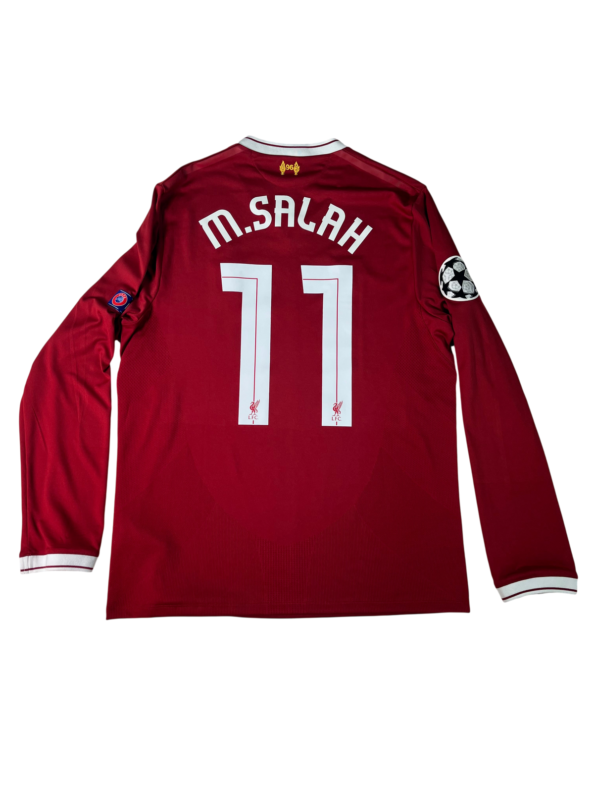 Jersey Liverpool Local 2018 2019 Manga Larga *Match Detail vs Real Madrid* Mohamed Salah (M)