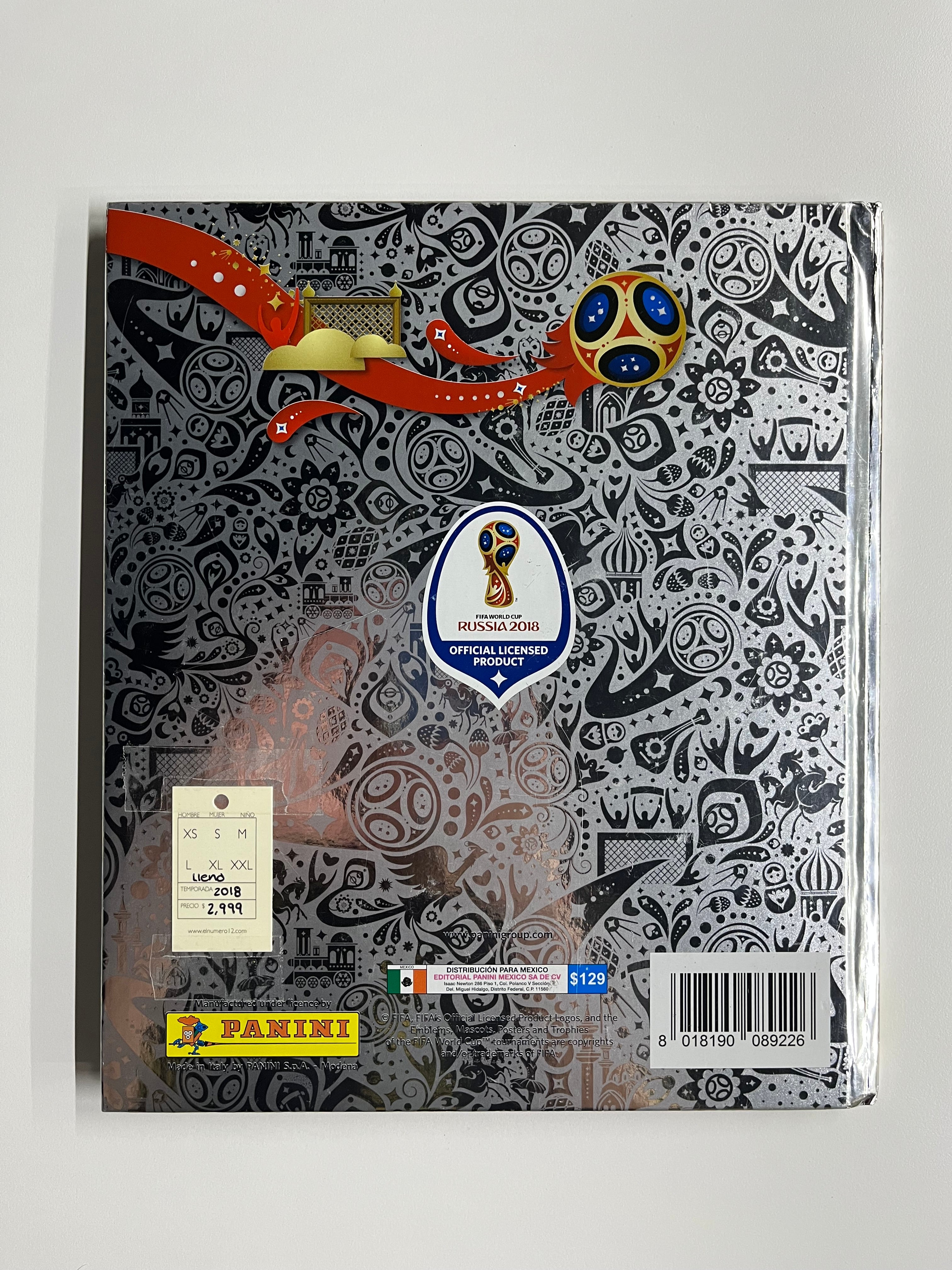 Álbum Panini Mundial Rusia 2018 Pasta Dura (Completo)