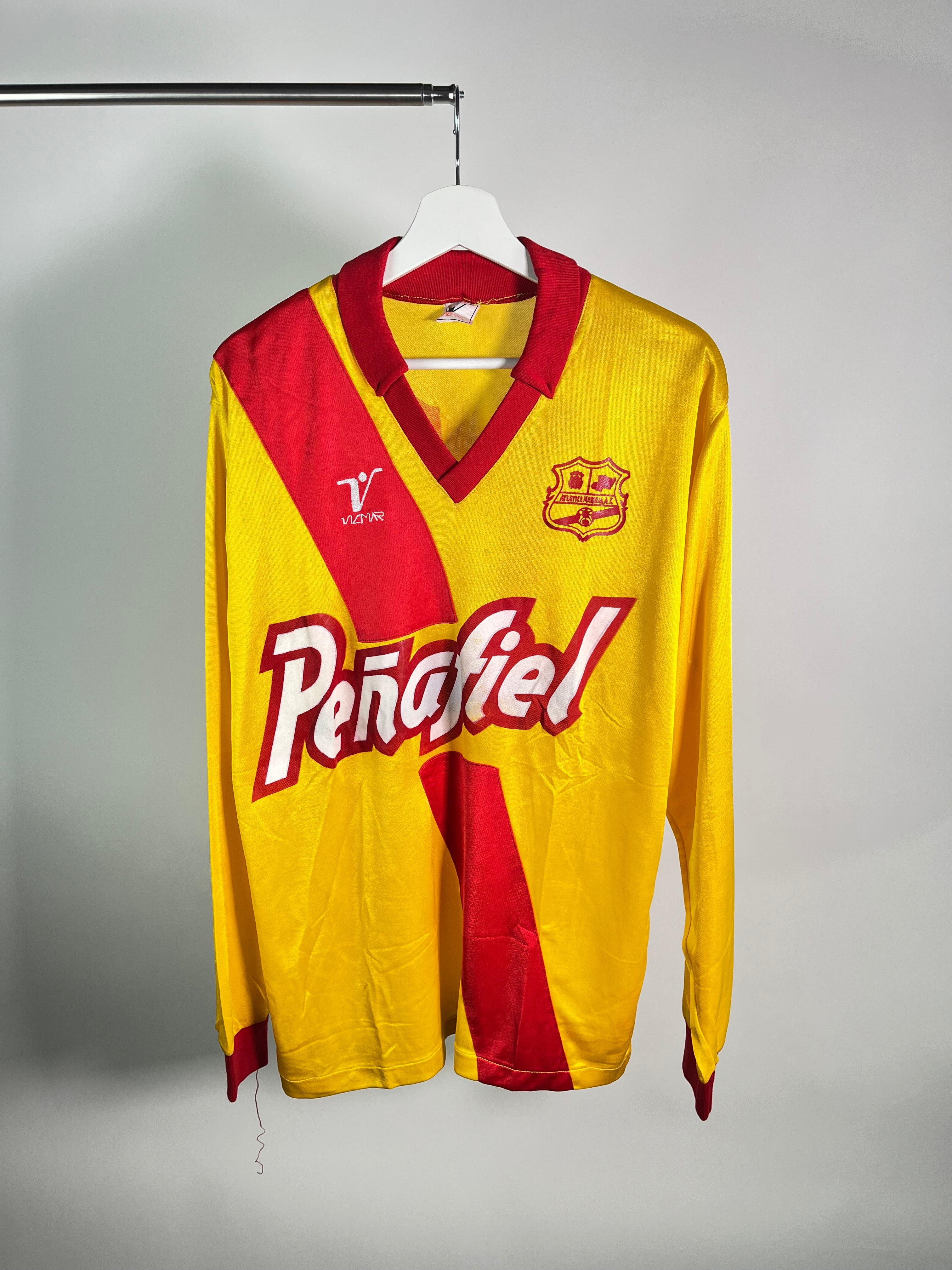 Jersey Atlético Morelia Local 1992 1993 Match Worn Manga Larga Anibal "El Tigre" González (L)