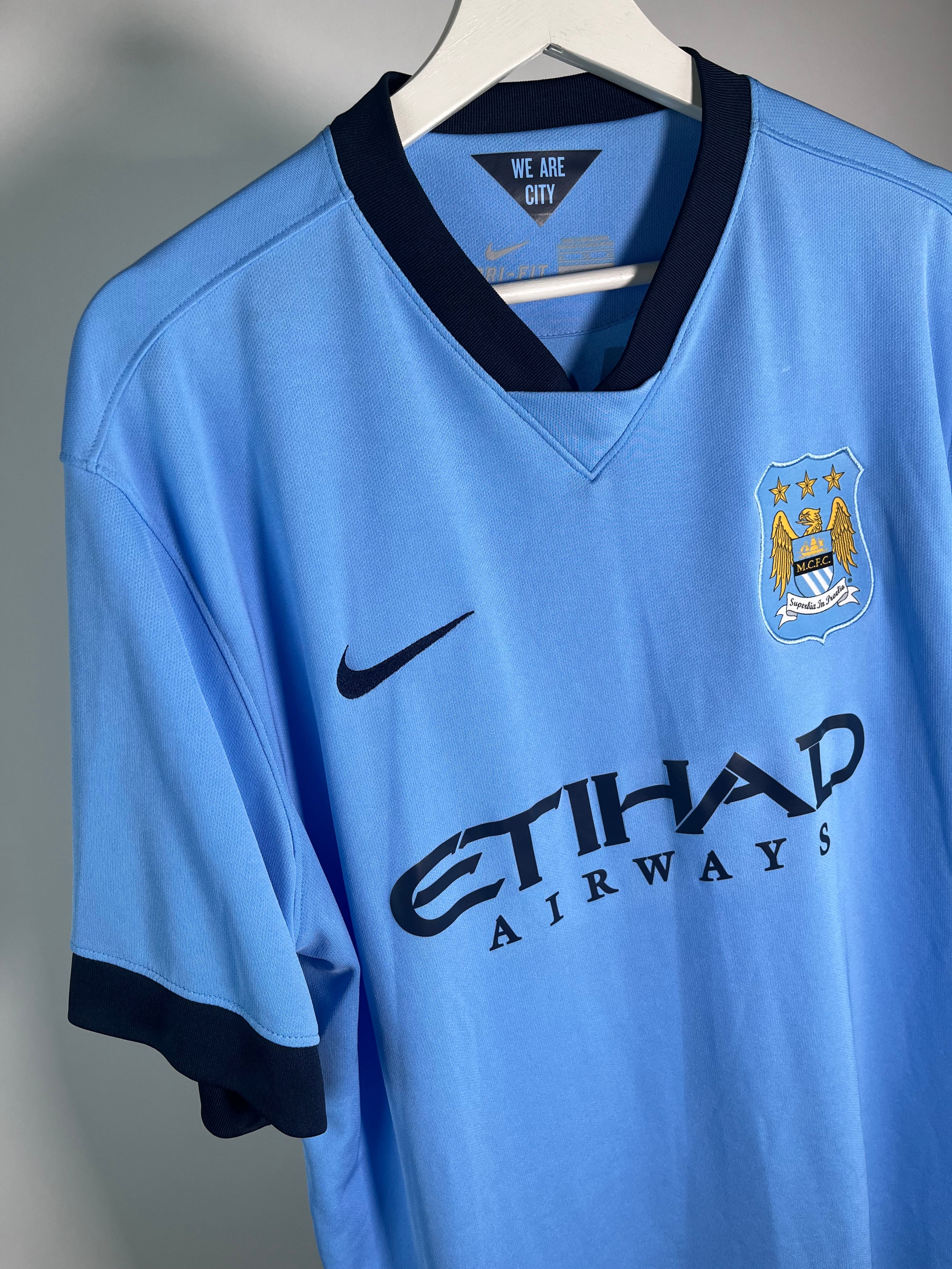 Jersey Manchester City Local 2014 2015 Sergio Kun Aguero (XL)