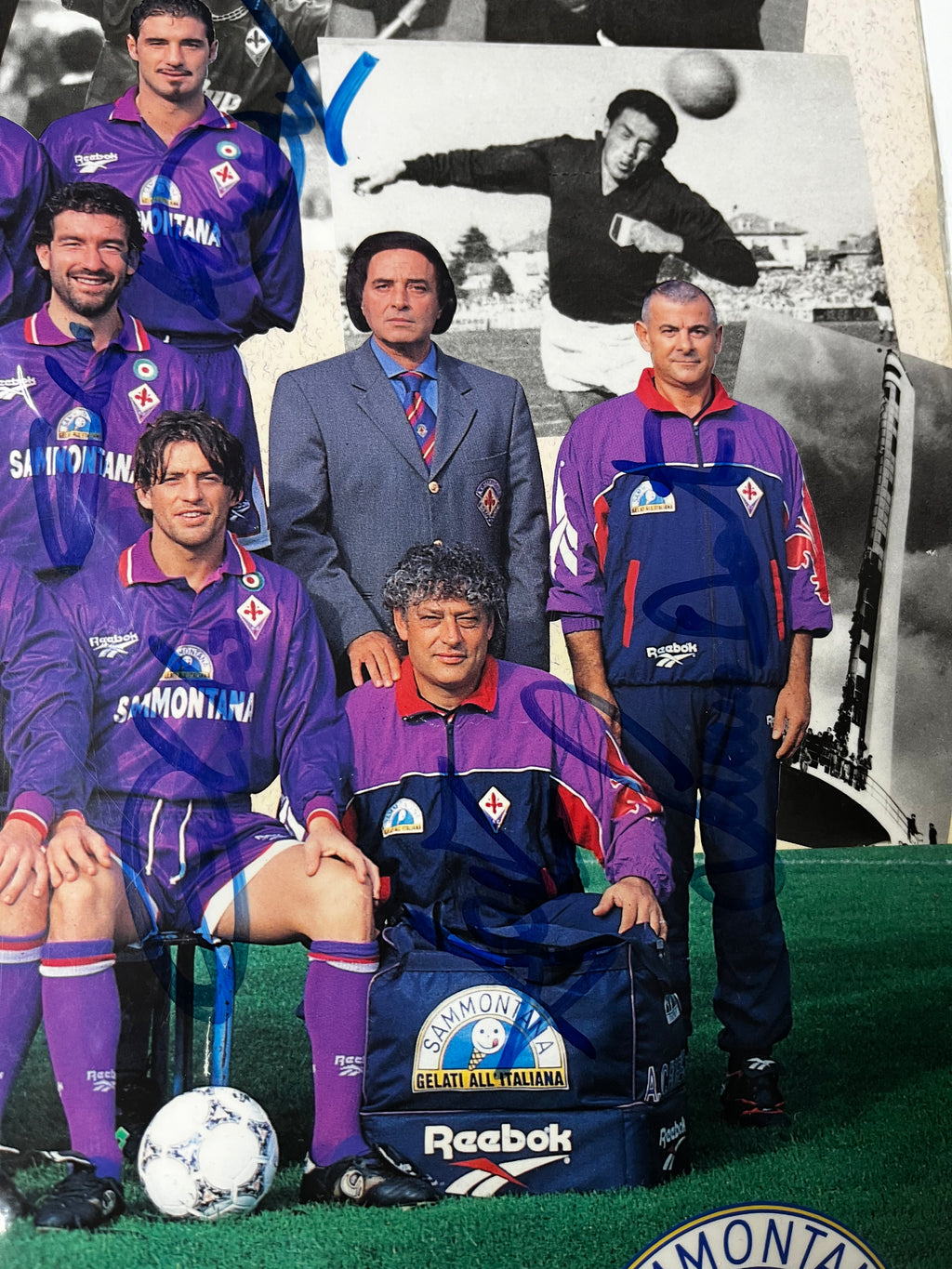 Póster Fiorentina 1996 1997 *Autografiado Por Plantilla*