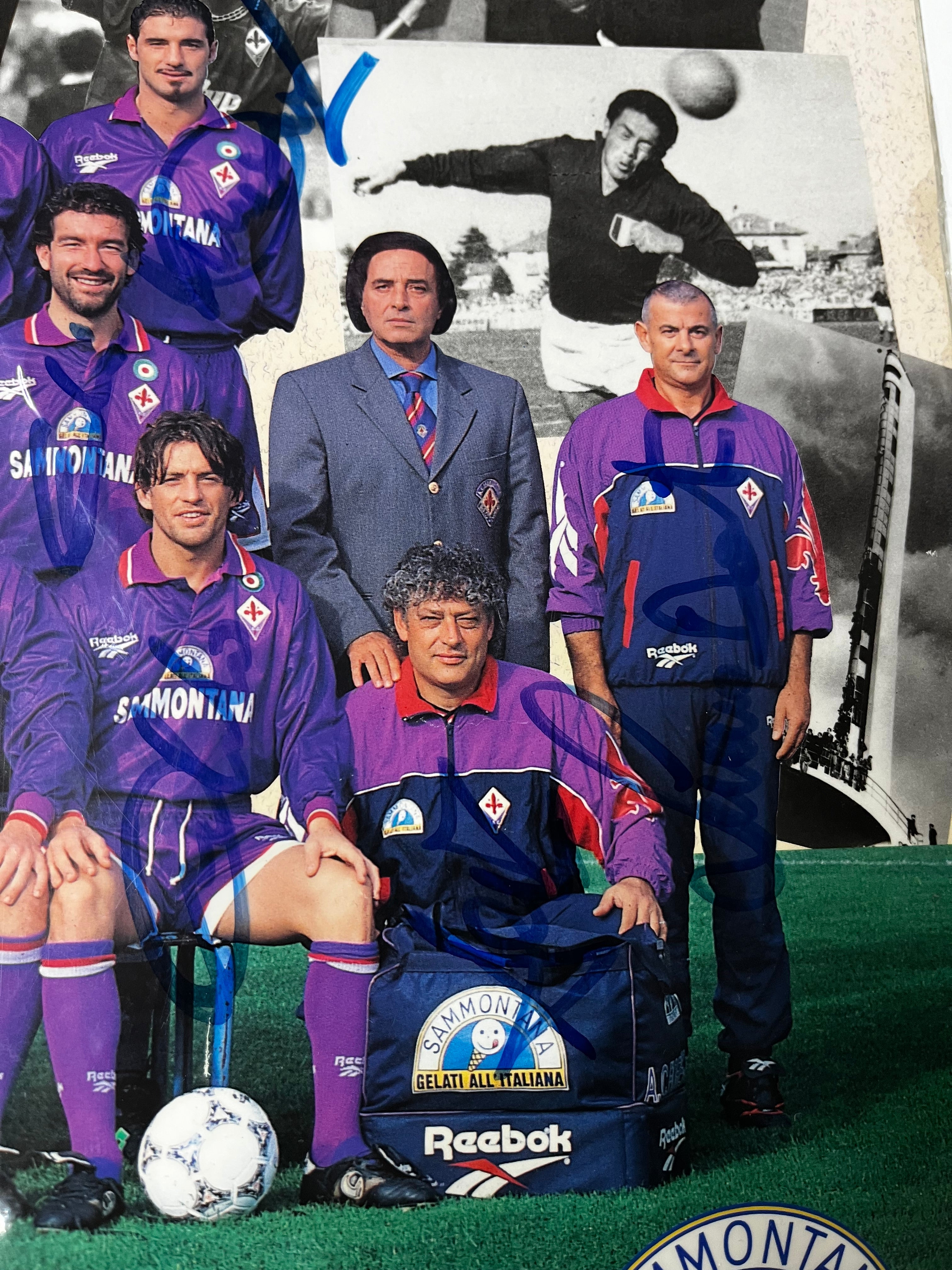 Póster Fiorentina 1996 1997 *Autografiado Por Plantilla*