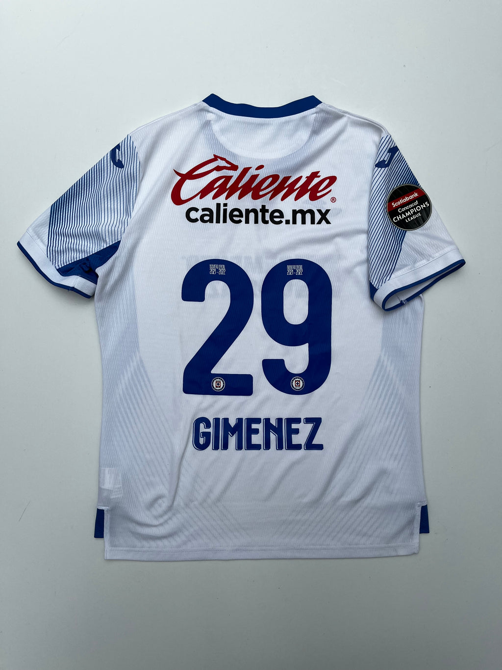 Jersey Cruz Azul Visita 2021 2022 Match Worn Santiago Giménez (L)