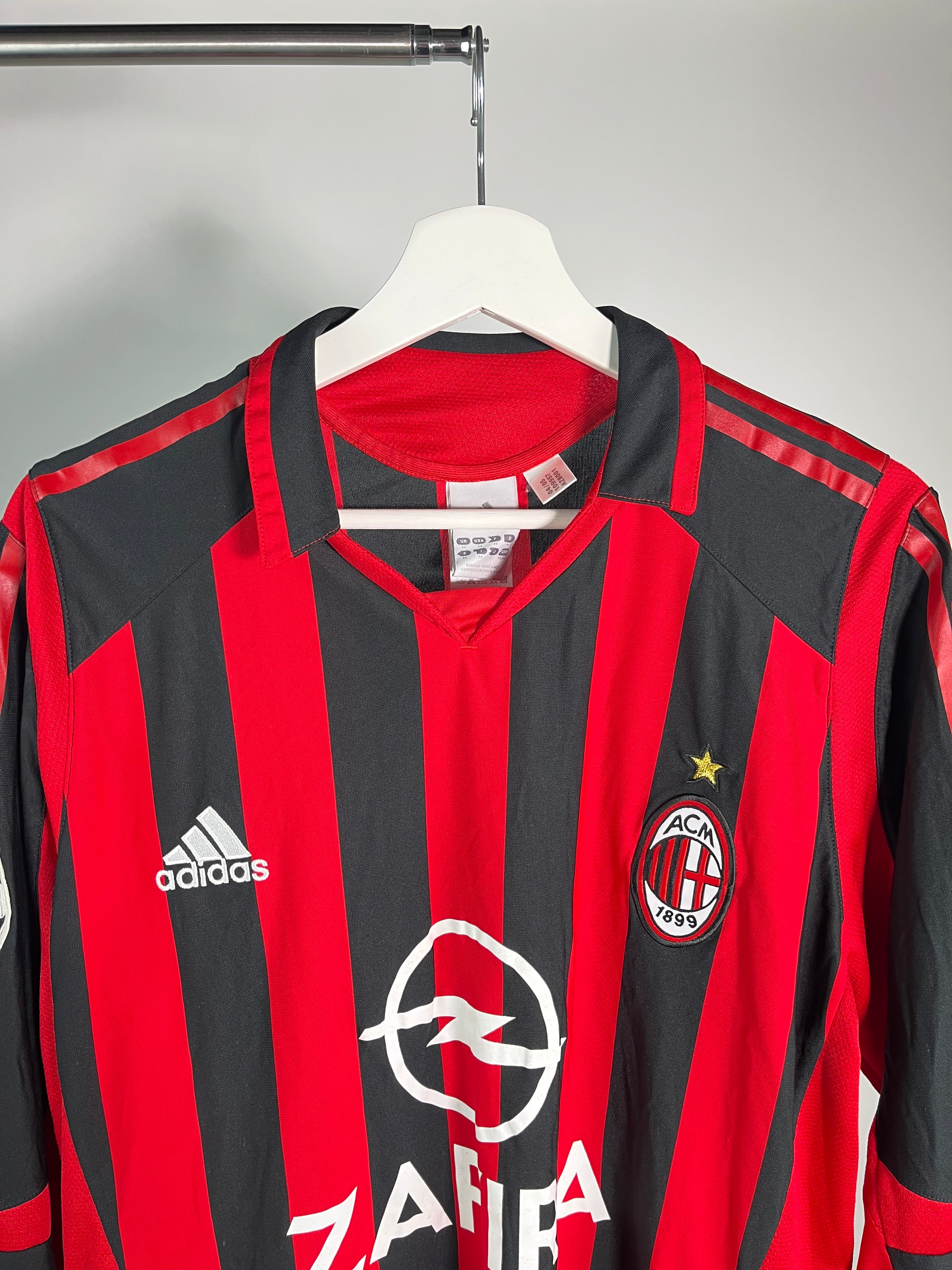 Jersey AC Milán Local 2005 2006 Manga Larga *Champions League* (M)