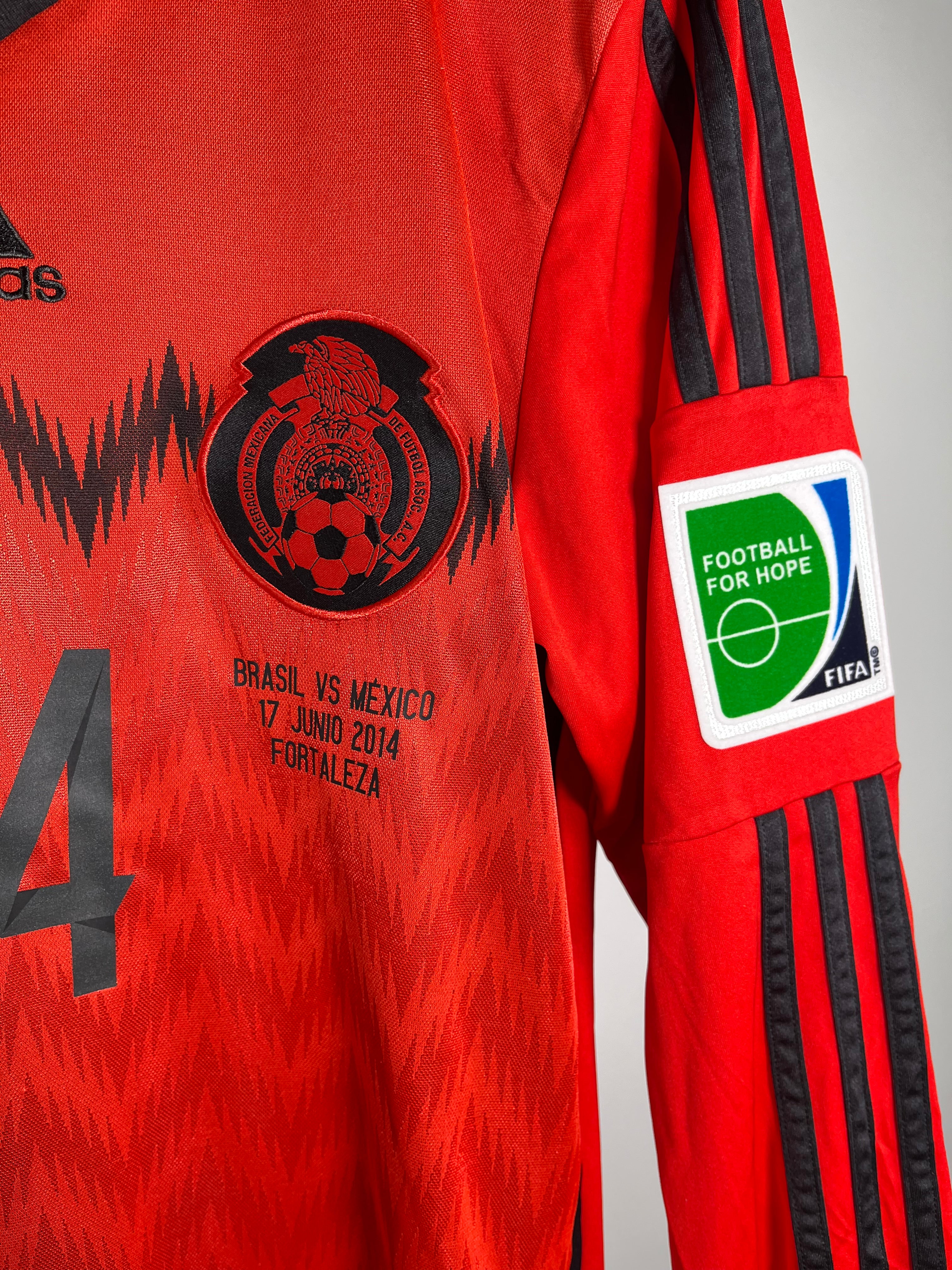 Jersey México Visita 2014 2015 *Match Detail vs Brasil* Javier Hernandez Manga Larga (S)