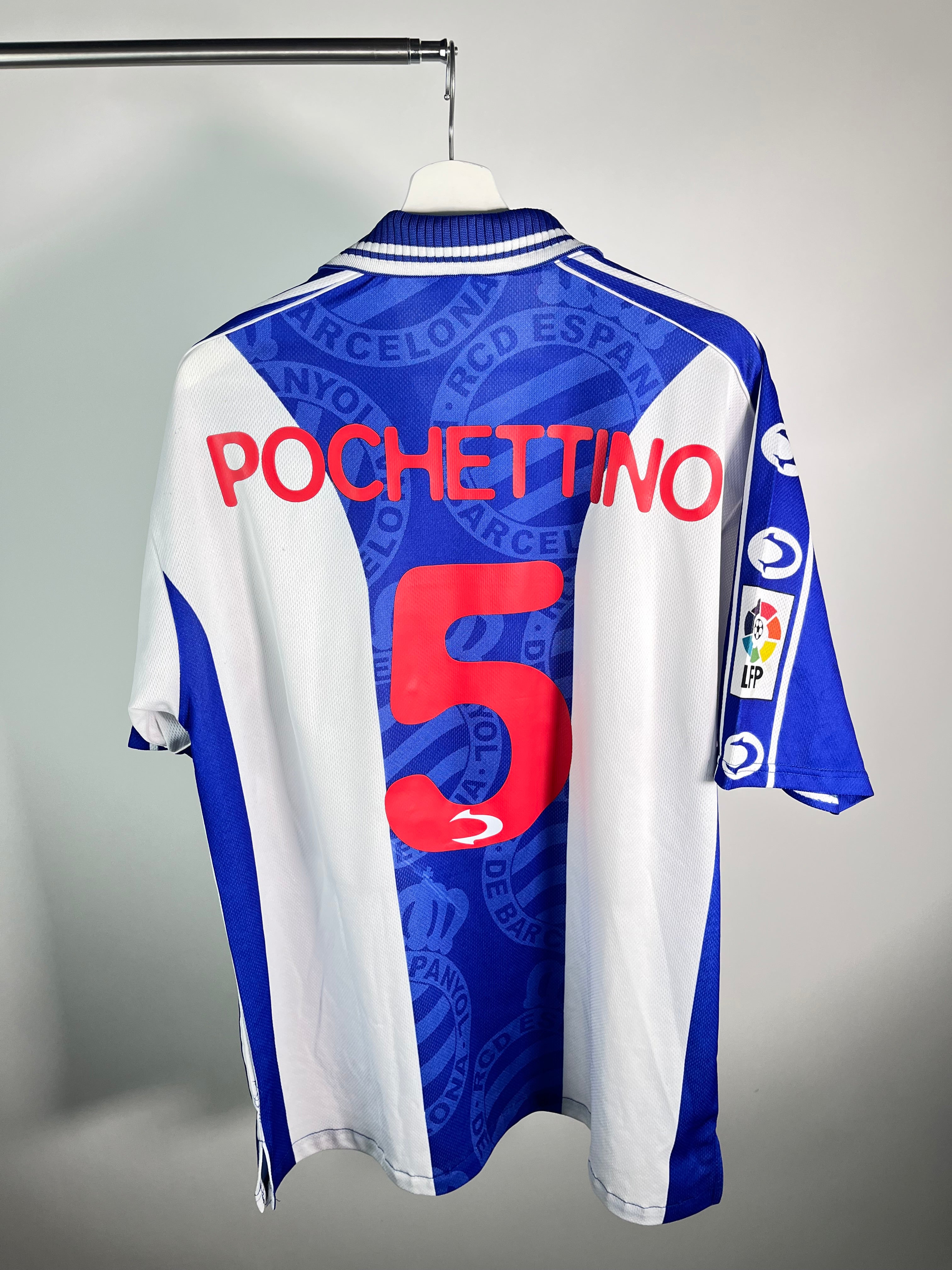 Jersey Espanyol de Barcelona Local 1999 2000 Mauricio Pochettino (L)