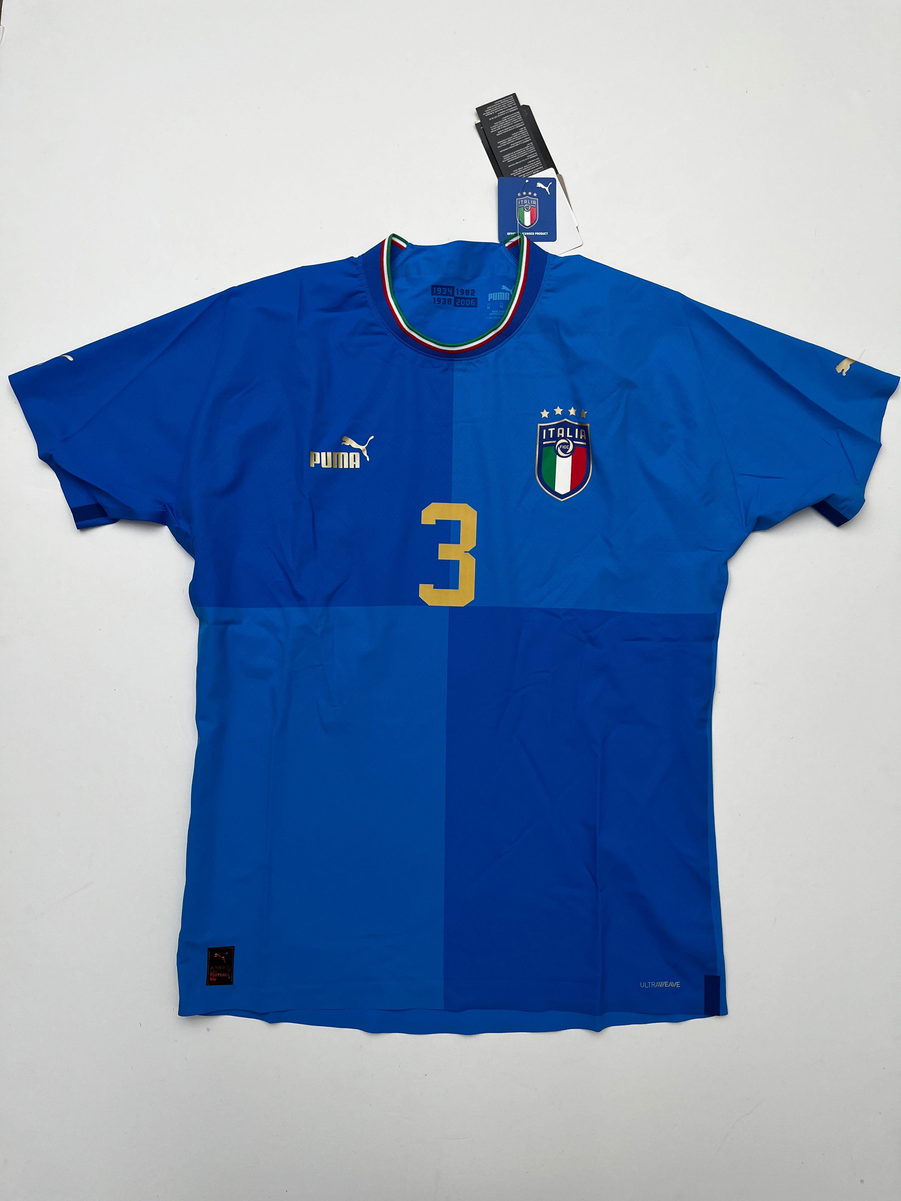 Jersey Italia Local 2022 2023 Versión Jugador *C/Etiquetas* Giorgio Chiellini (XL)