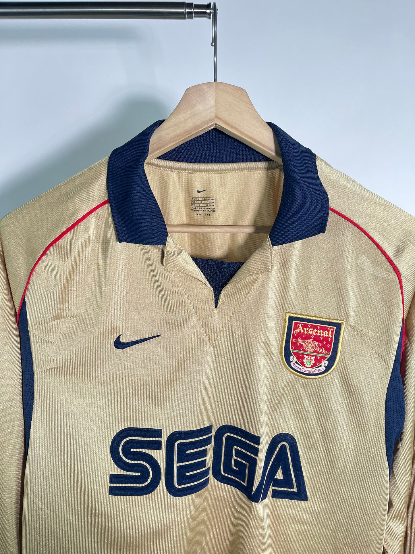 Jersey Arsenal Visita 2001 2002 Manga Larga (L)