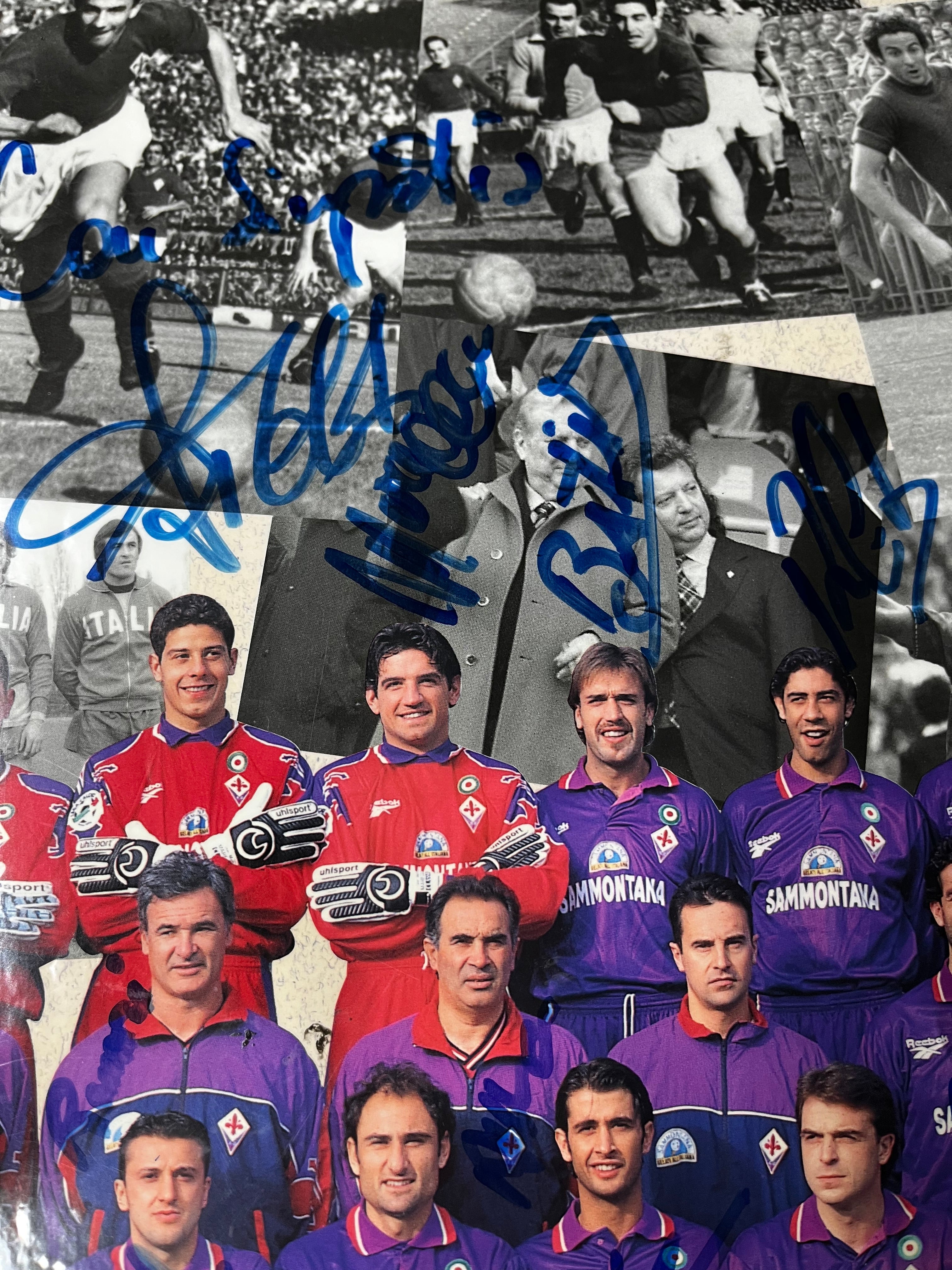 Póster Fiorentina 1996 1997 *Autografiado Por Plantilla*
