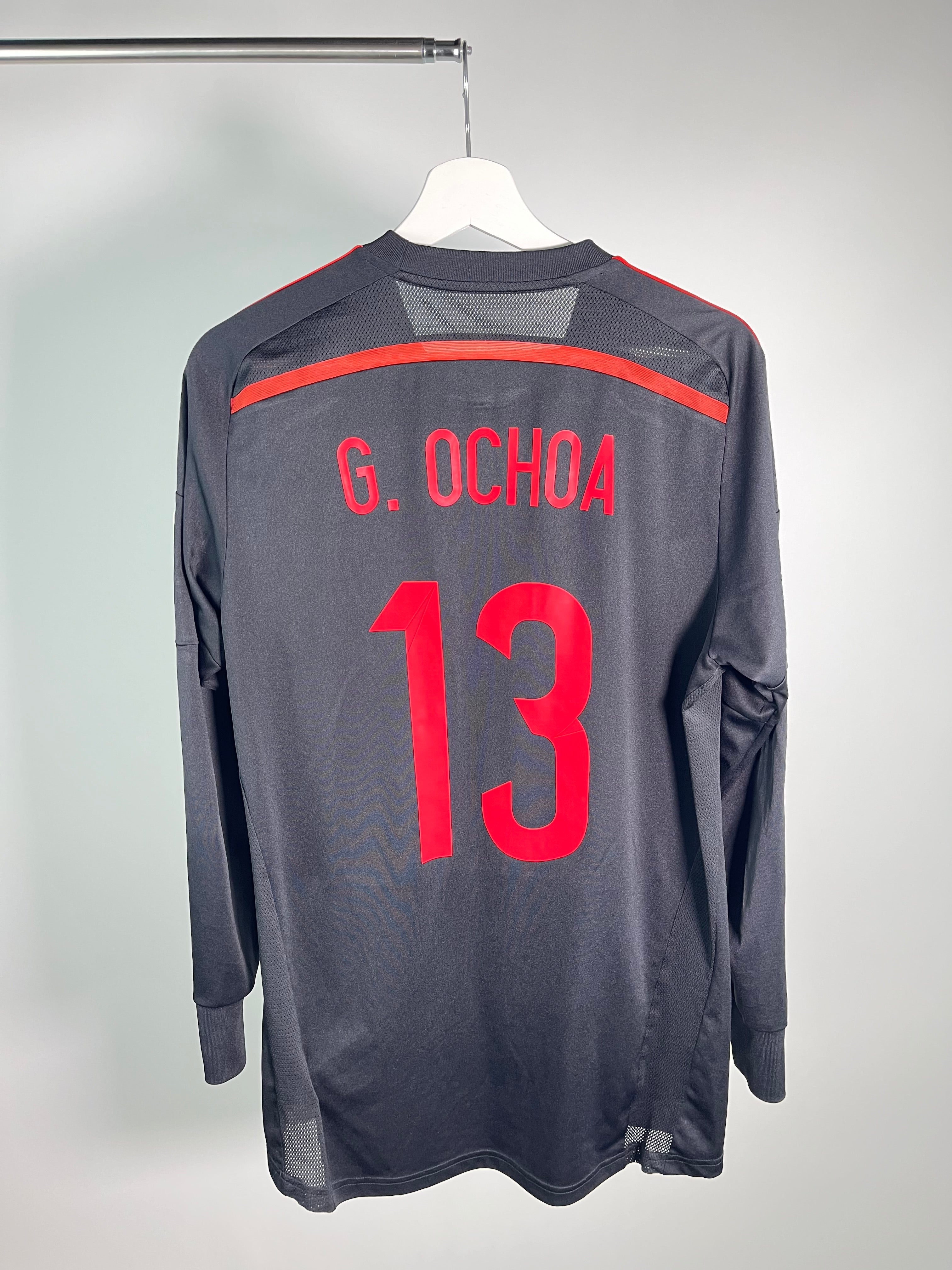 Jersey México Portero 2014 2015 Manga Larga *Match Detail vs Países Bajos* Guillermo Ochoa (M)