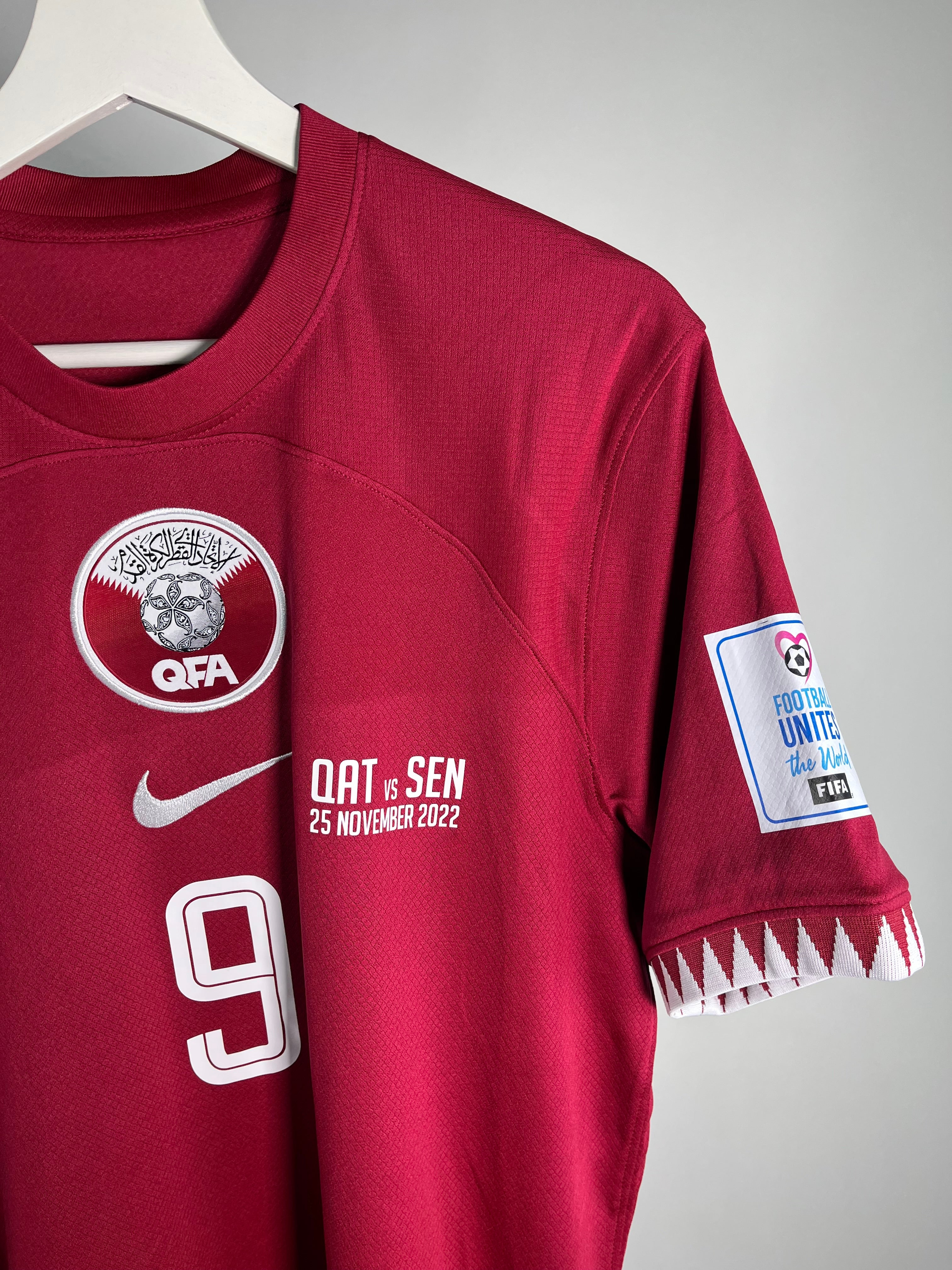 Jersey Catar Local 2022 2023 *Match Detail vs Senegal* Mohammed Muntari (M)
