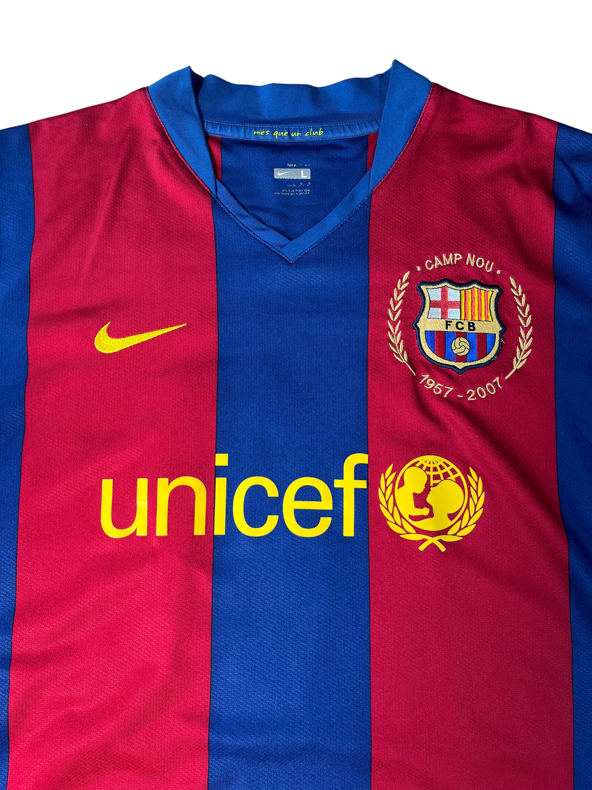 Jersey Barcelona Local 2007 2008 *50 años Camp Nou* Lionel Messi (L)