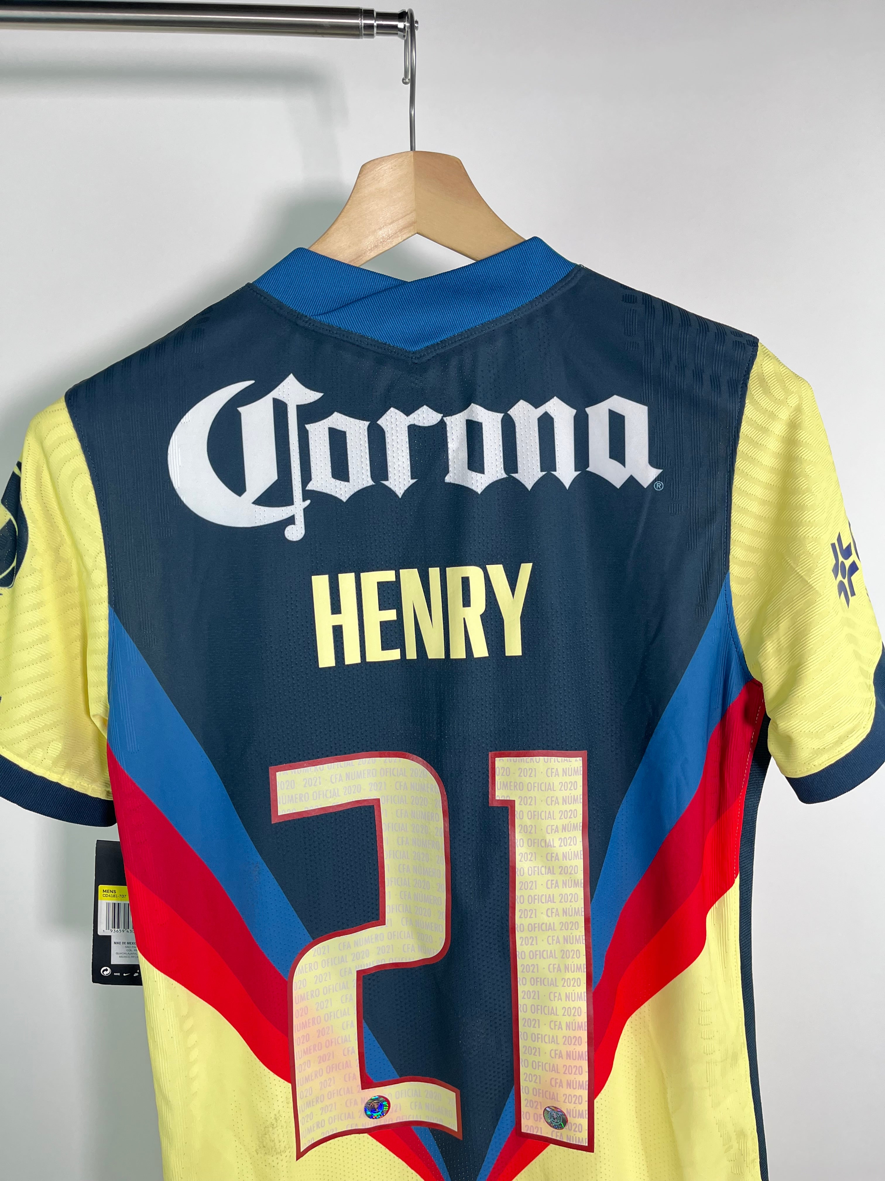 Jersey Club América Local 2020 2021 Versión Jugador *C/Etiquetas* Henry Martín (S)