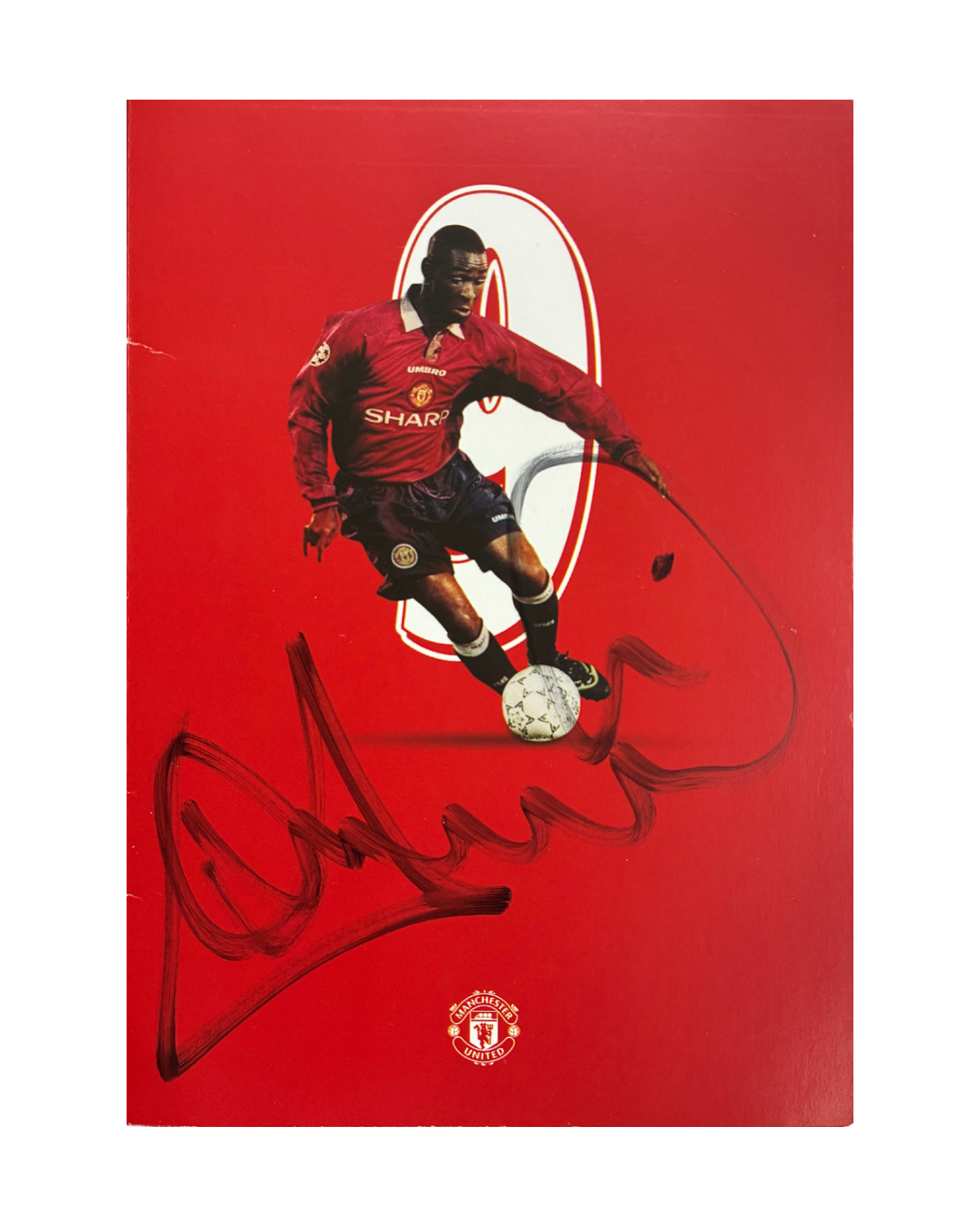 Tarjeta Autografiada Andy Cole Manchester United