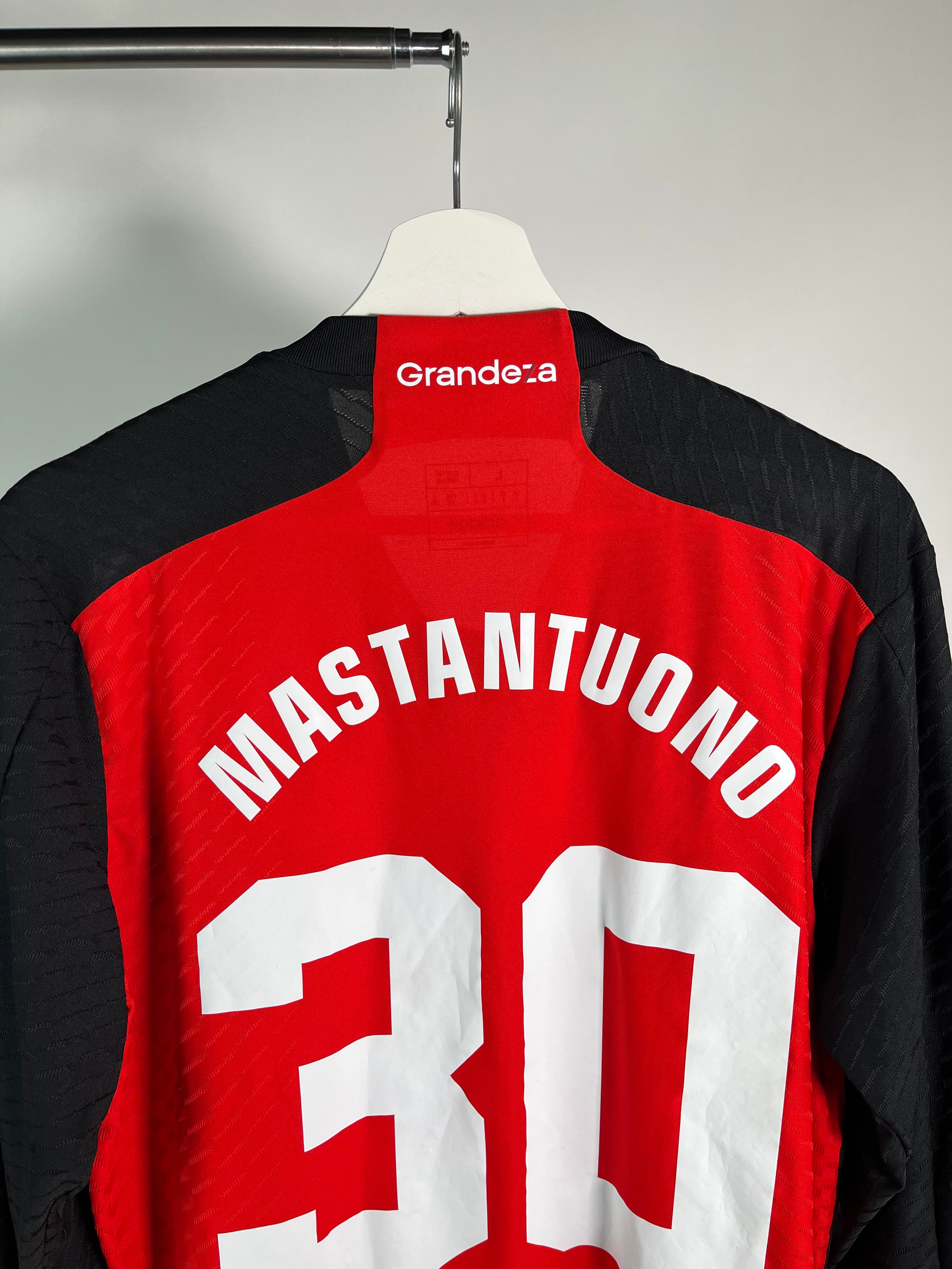Jersey River Plate Visita 2024 2025 Versión Jugador Manga Larga Franco Mastantuono (L)