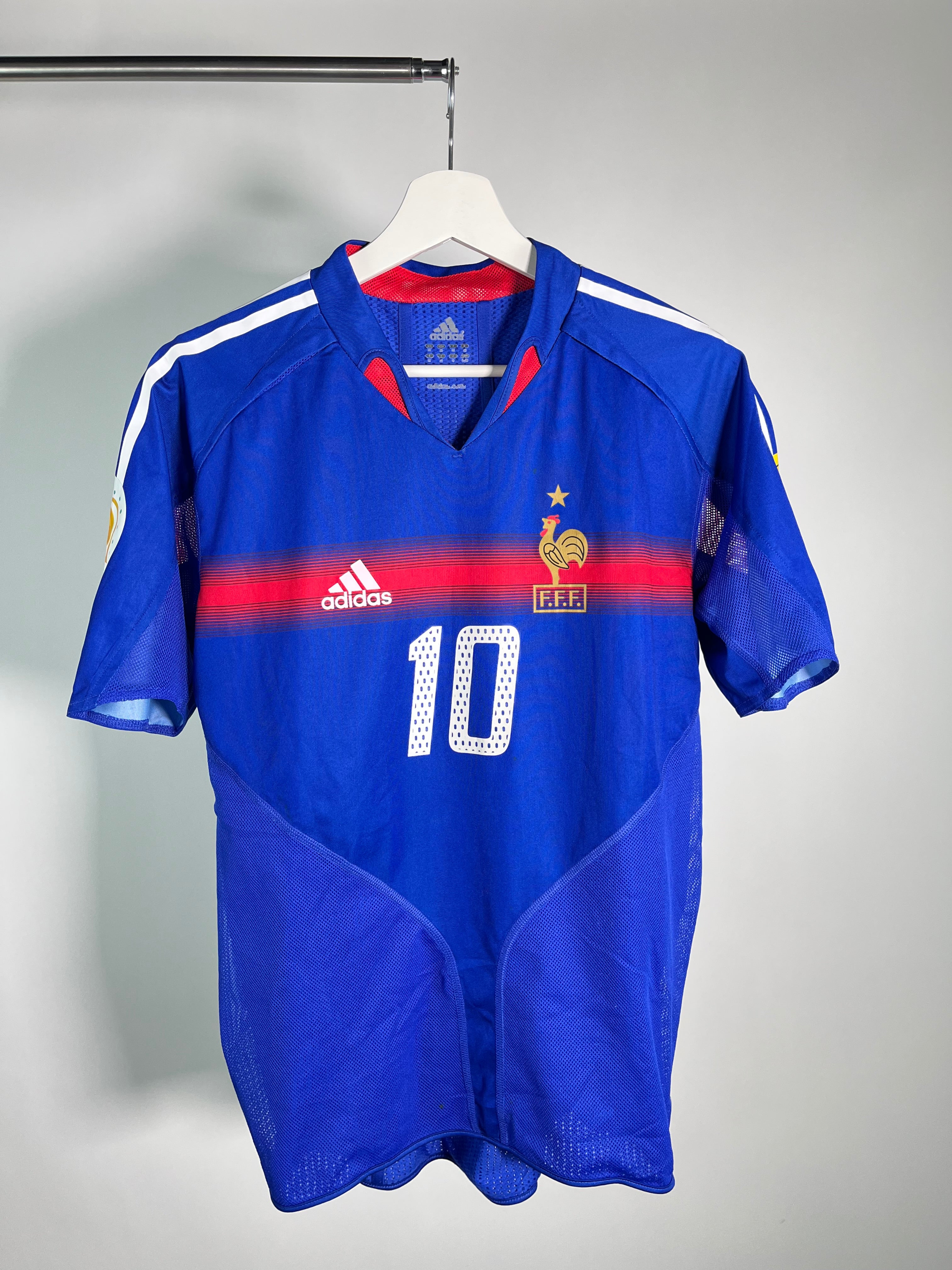 Jersey Francia Local 2004 2006 Versión *Eurocopa* Jugador Zinedine Zidane (M)