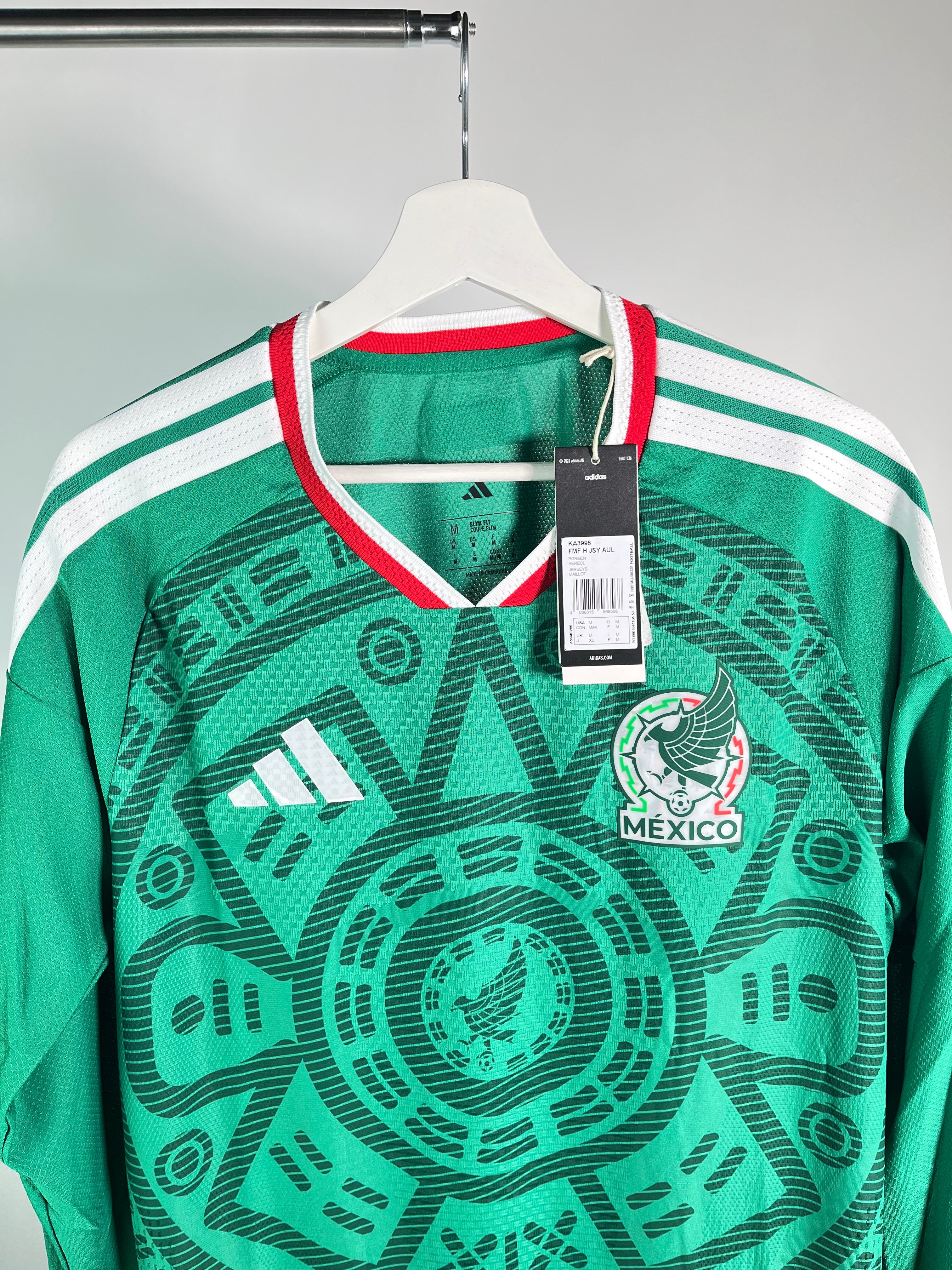 Jersey México Local 2026 2027 Version Jugador Manga Larga *C/Etiquetas* (M)