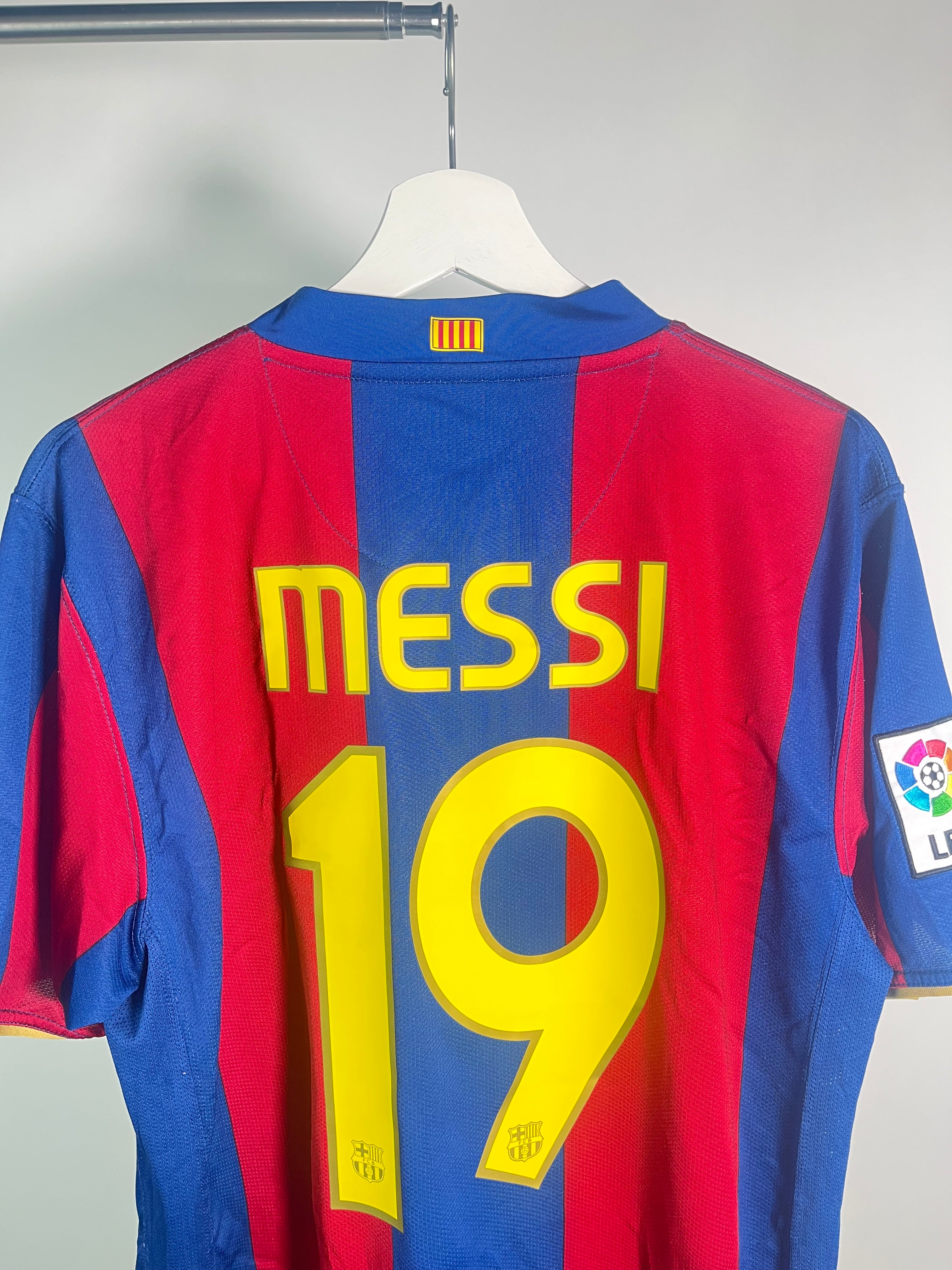 Jersey Barcelona local 2007 2008 Lionel Messi (L)