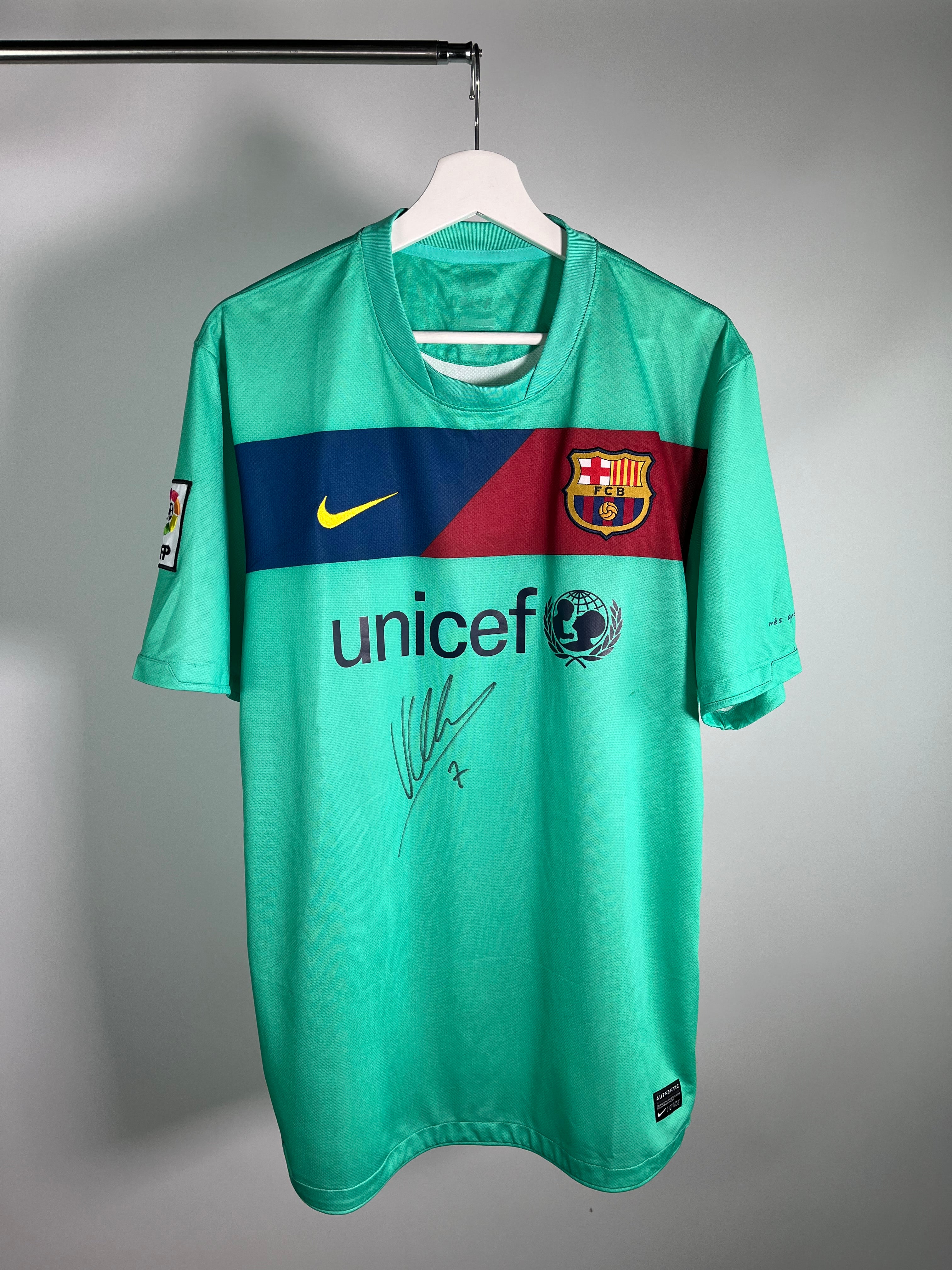 Jersey Barcelona Visita 2010 2011 Autografiado Por David Villa (L)