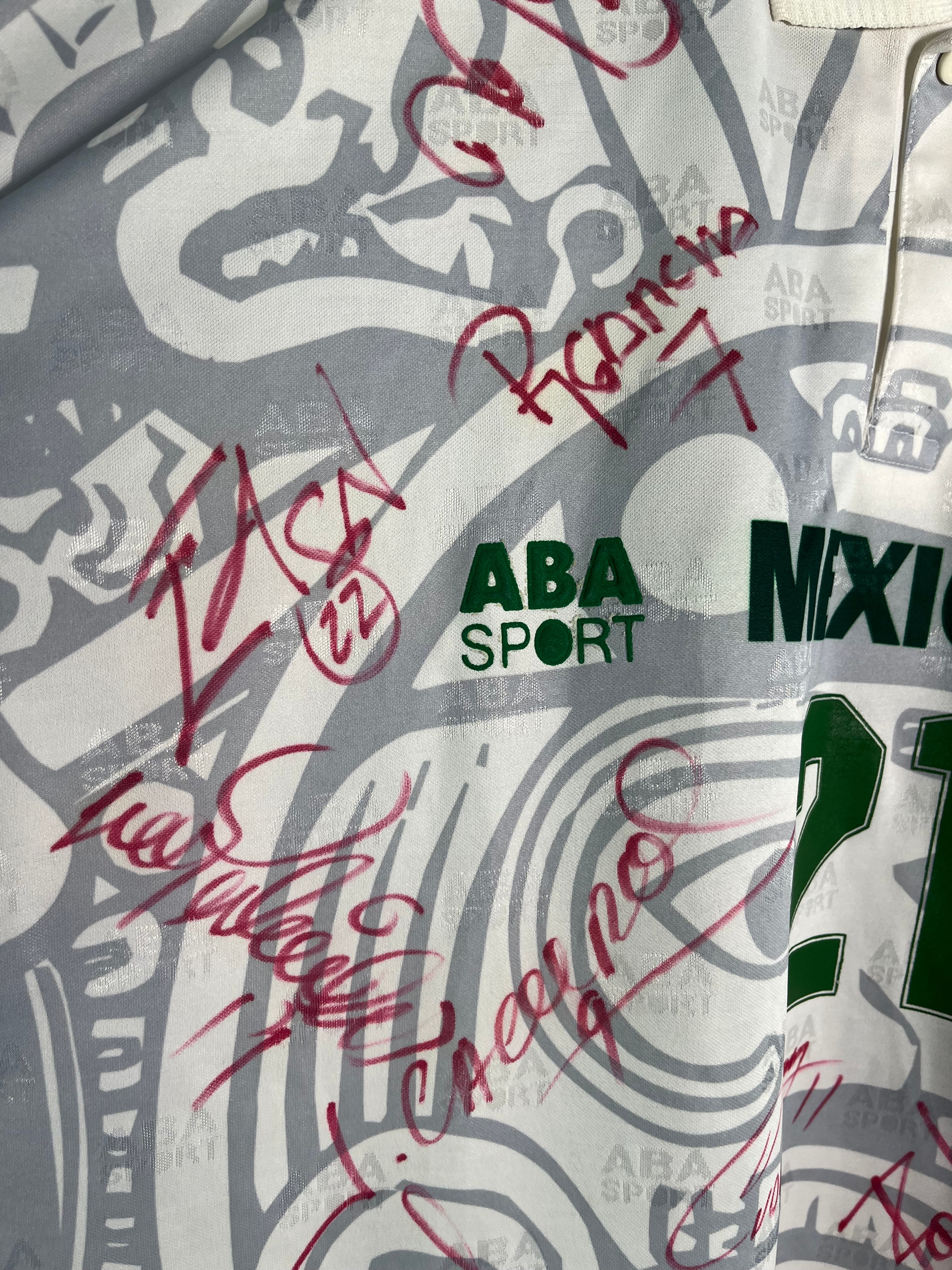 Jersey México Visita 1997 1998 Match Worn Autografiado Edson Astivia (L)