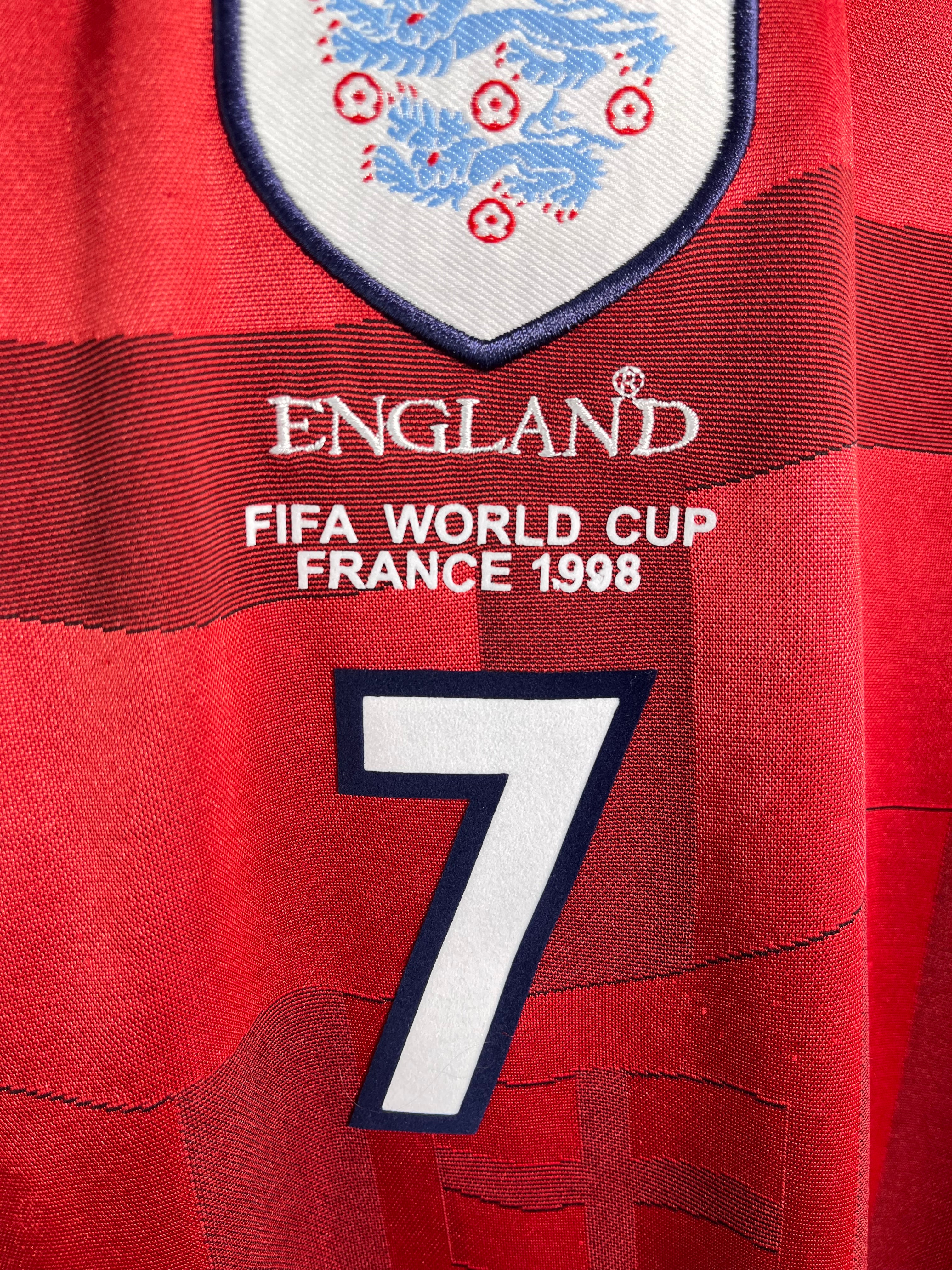 Jersey Inglaterra Visita 1998 2000 David Beckham (XL)