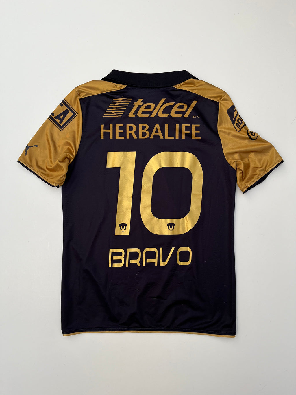 Jersey Pumas Visita 2013 2014 Utilería Autografiado por Martín Bravo (M)