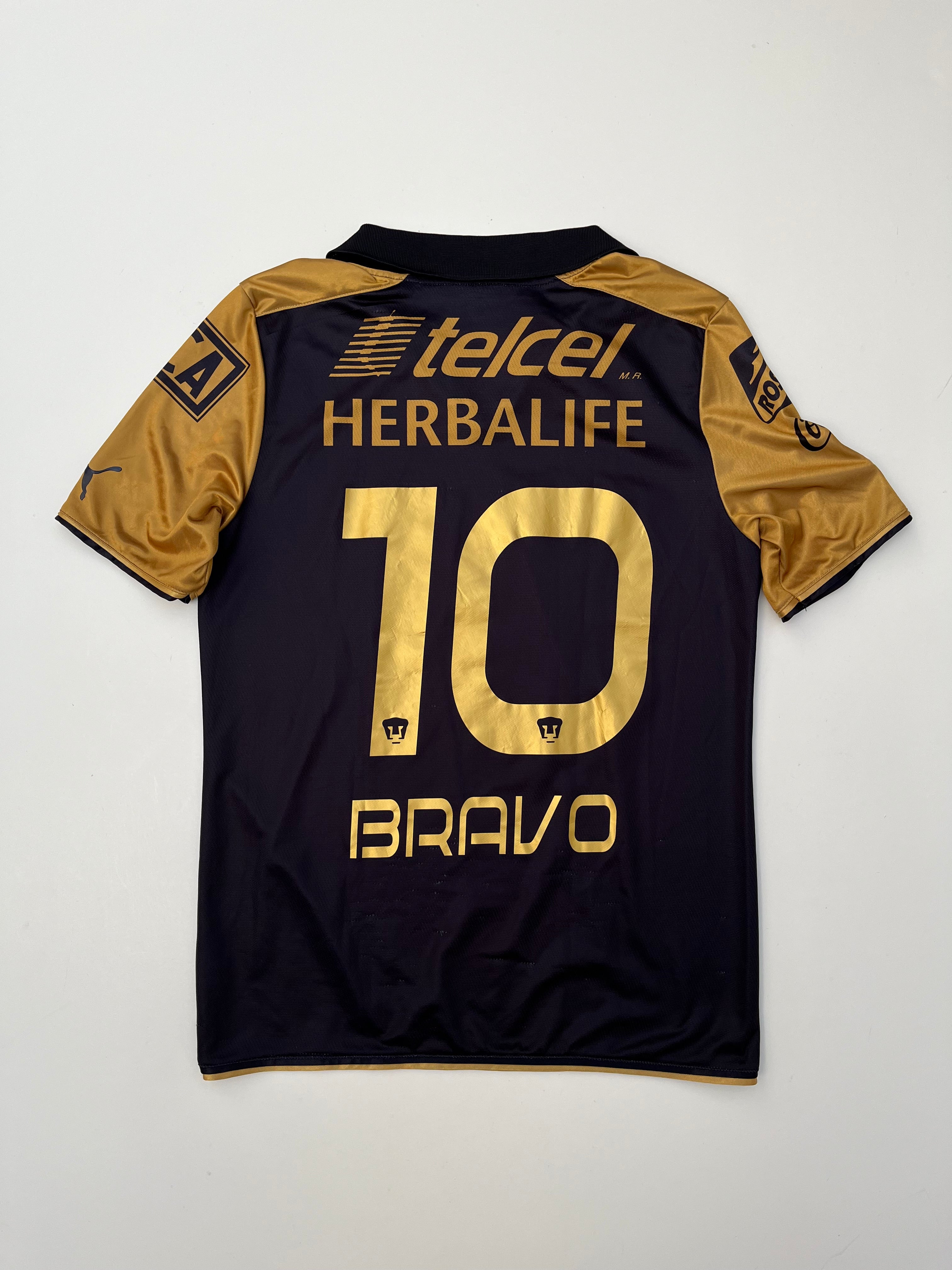 Jersey Pumas Visita 2013 2014 Utilería Autografiado por Martín Bravo (M)