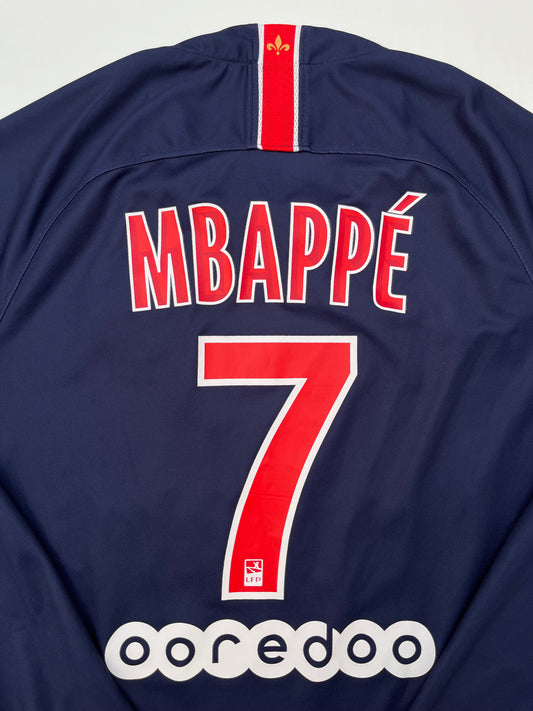 Jersey PSG Local 2018 2019 Kylian Mbappé Manga Larga (M)