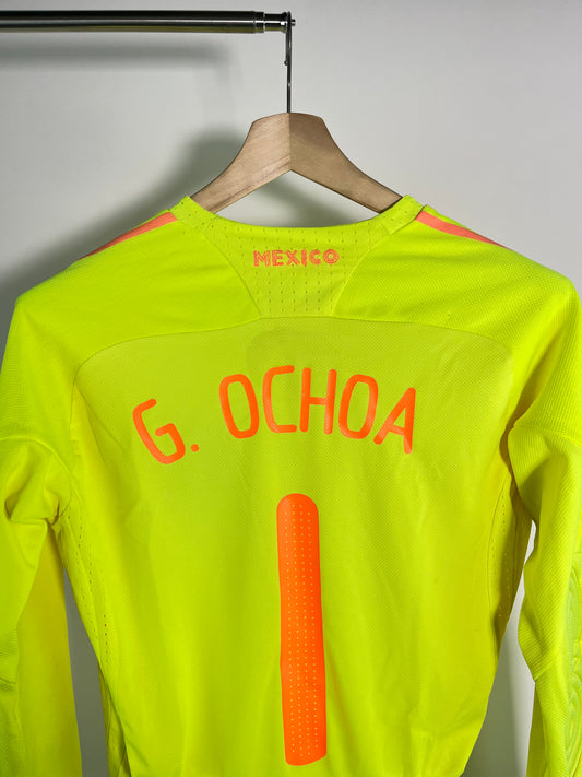 Jersey México Portero 2008 2010 Versión Jugador Manga Larga Guillermo Ochoa (M)