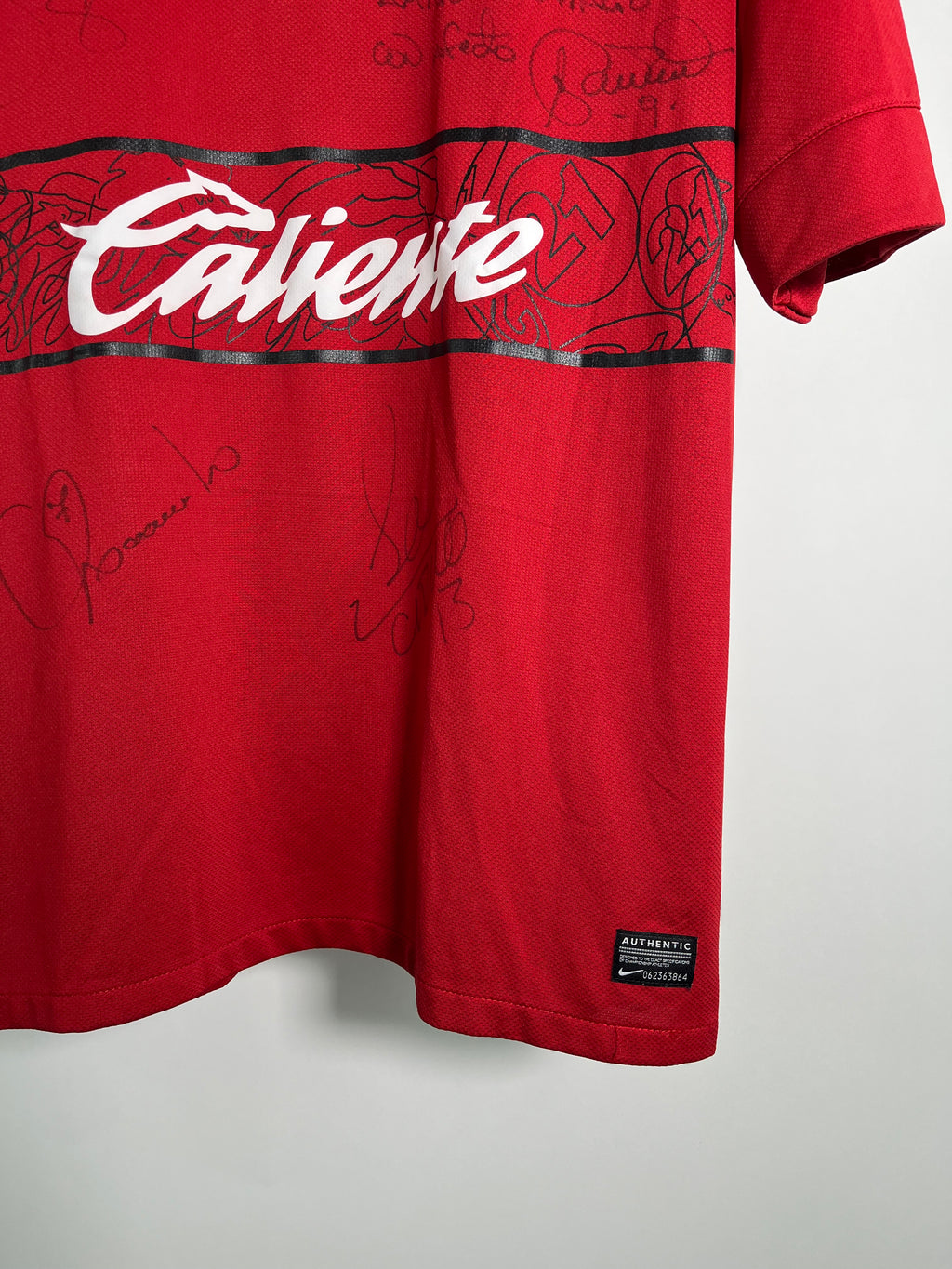 Jersey Xolos Local 2013 2014 Match Word Autografiado Alfredo Moreno (L)