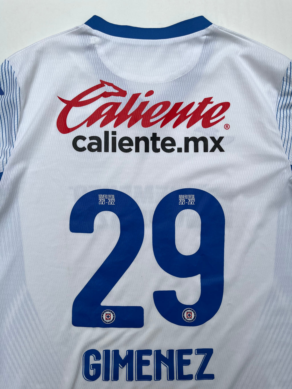 Jersey Cruz Azul Visita 2021 2022 Match Worn Santiago Giménez (L)
