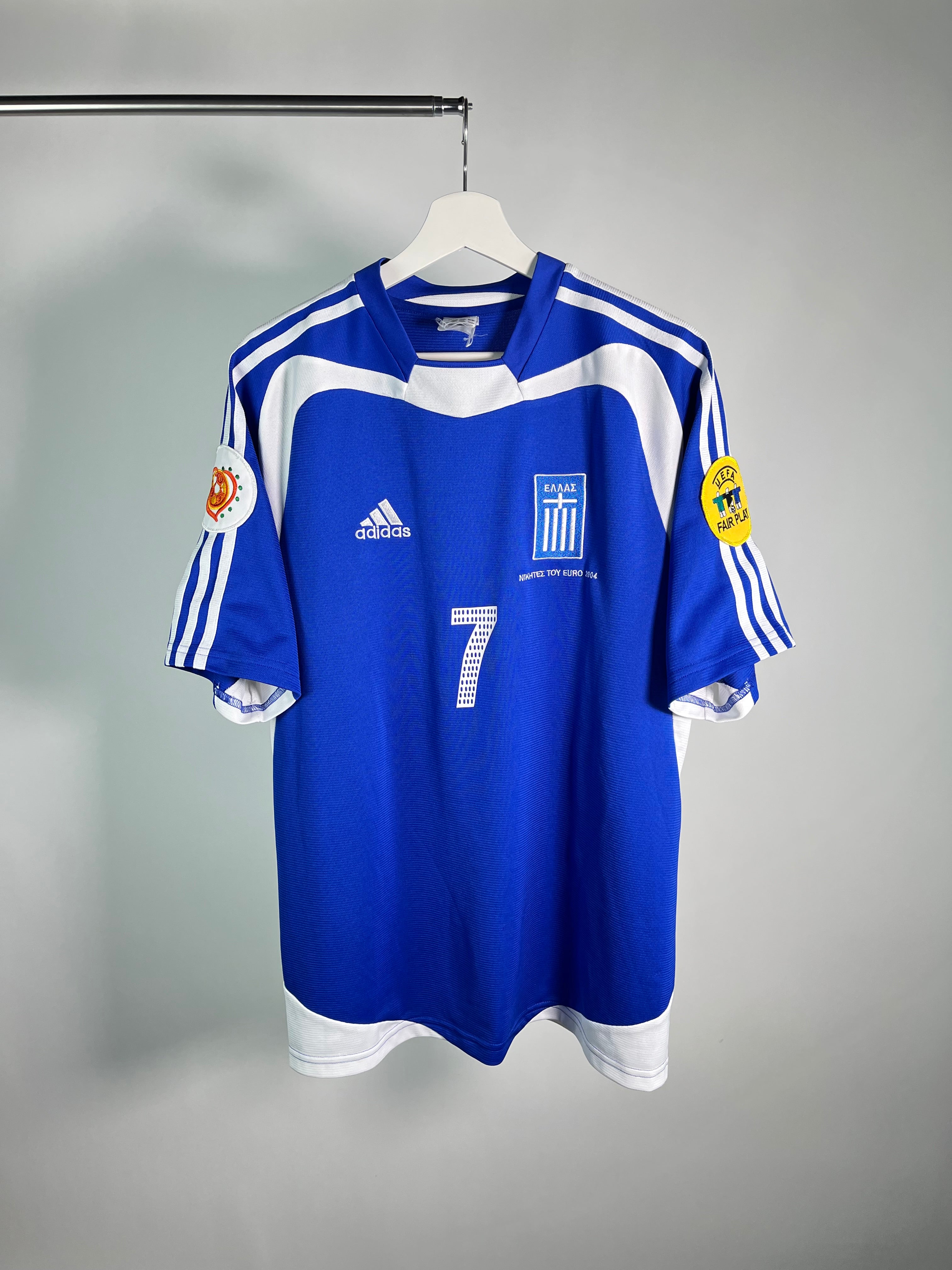 Jersey Grecia Local 2004 2005 *Eurocopa Match Detail* Theodoros Zagorakis (M)