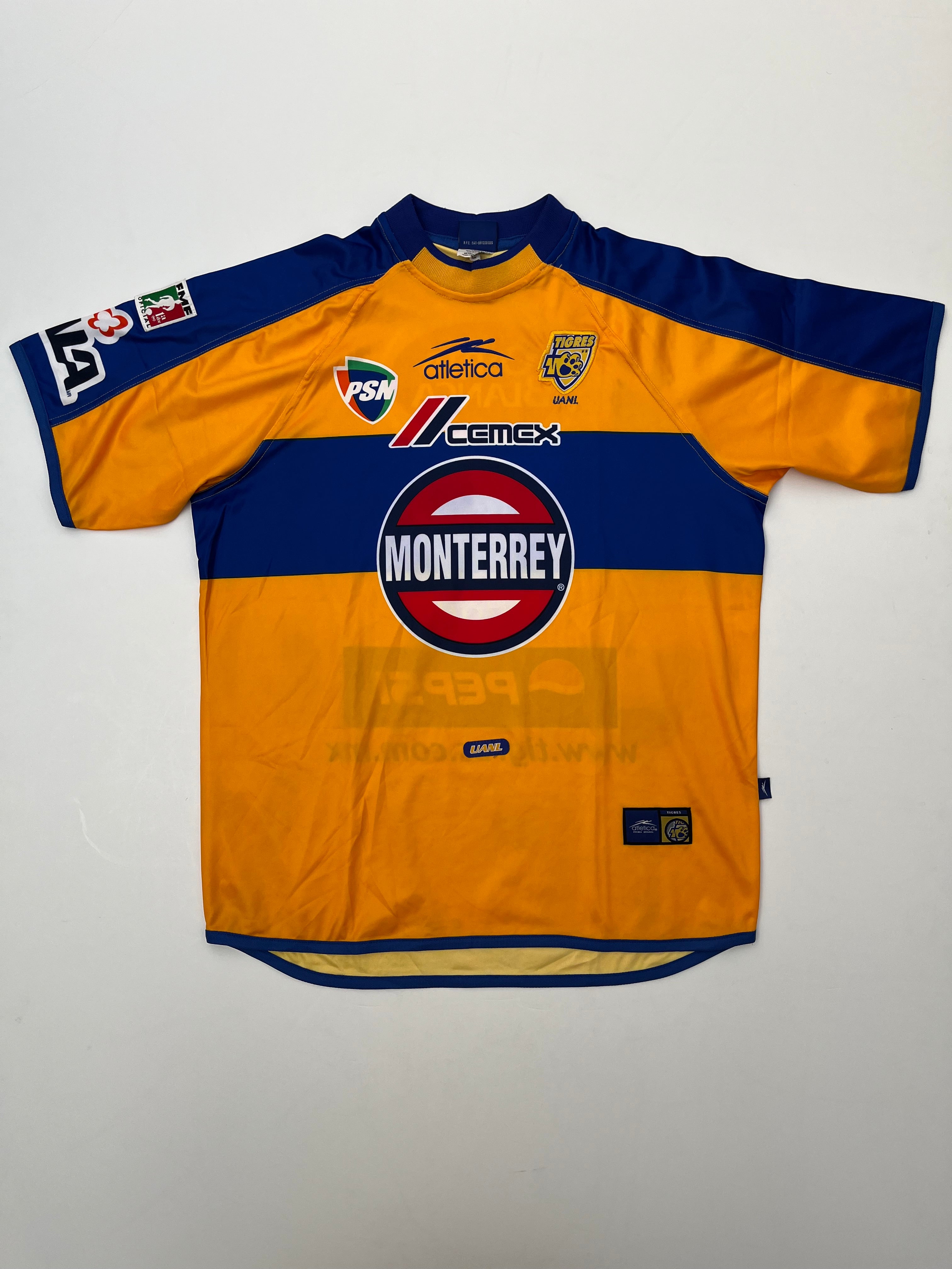 Jersey Tigres Local 2001 2002 Match Worn Jorge Santillana (L)