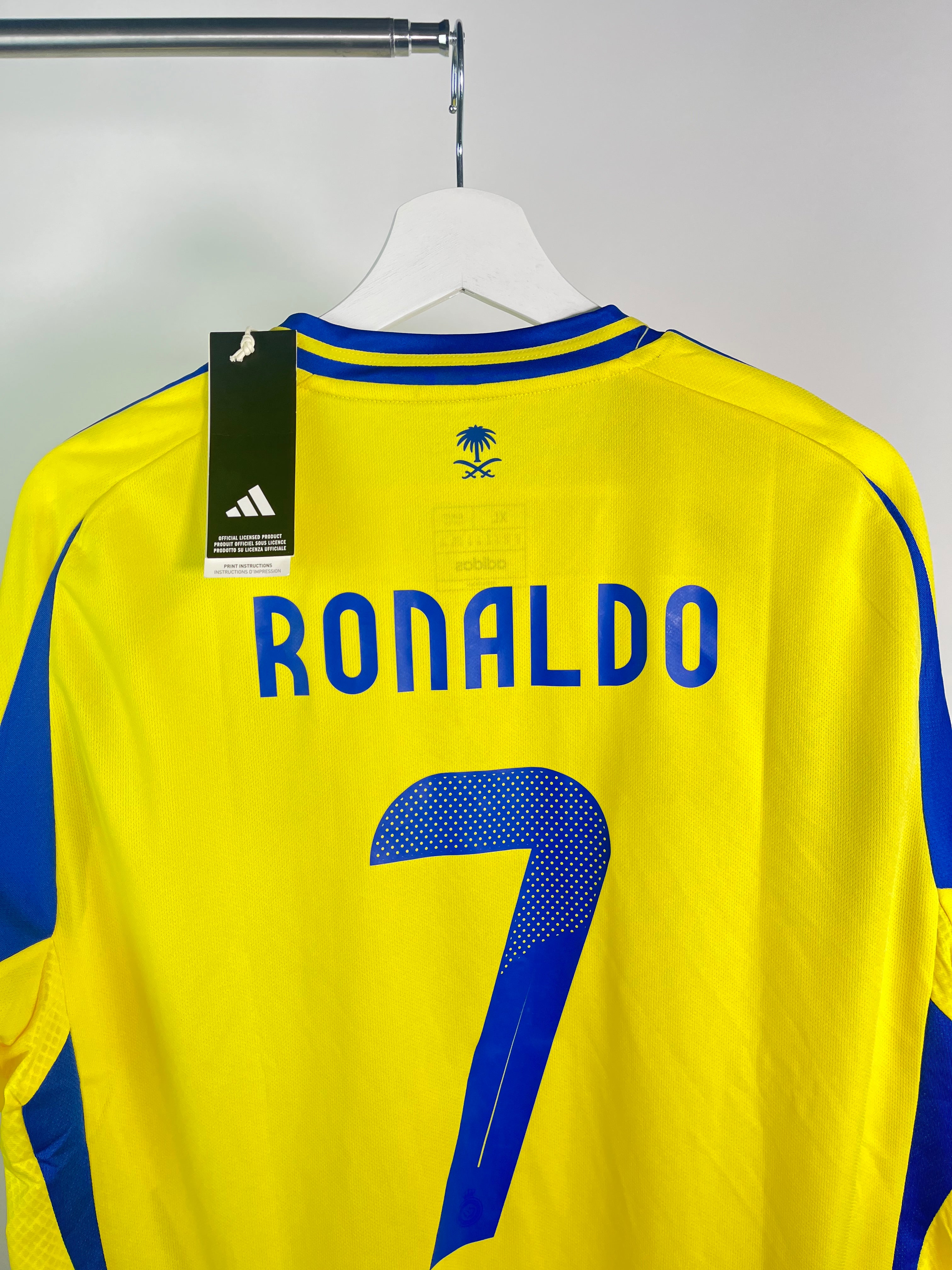 Jersey Al Nassr Local 2024 2025 Cristiano Ronaldo *C/Etiquetas* (XL)
