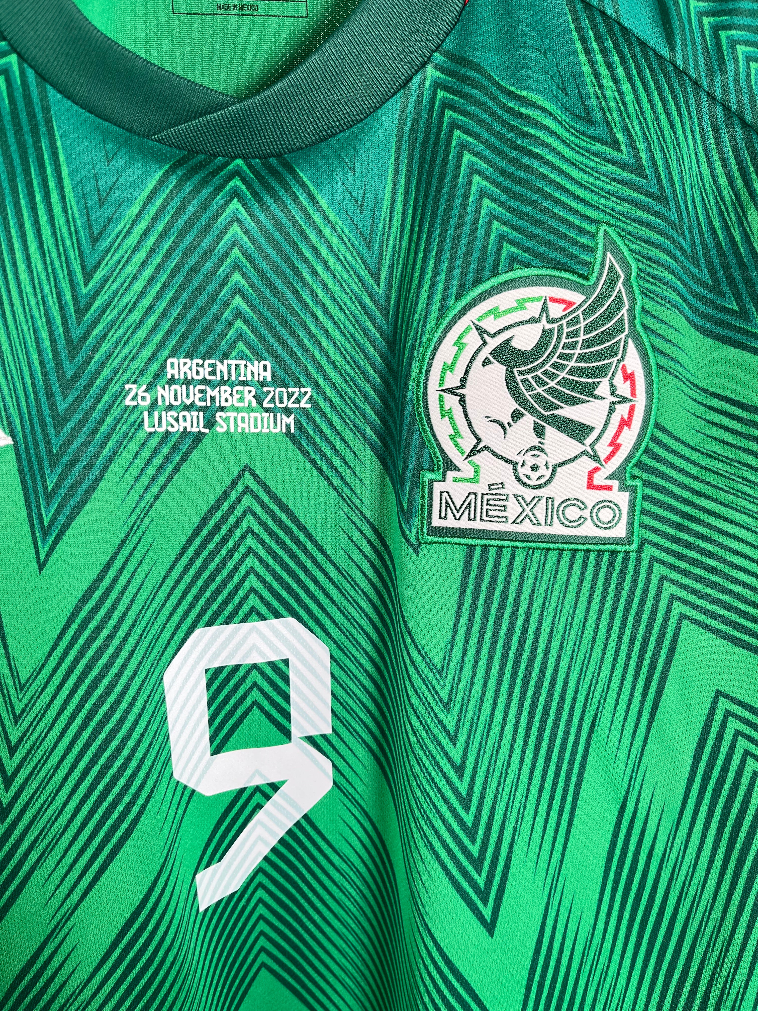 Jersey México Local 2022 2023 *Match Detail vs Argentina* Raúl Jiménez (L)