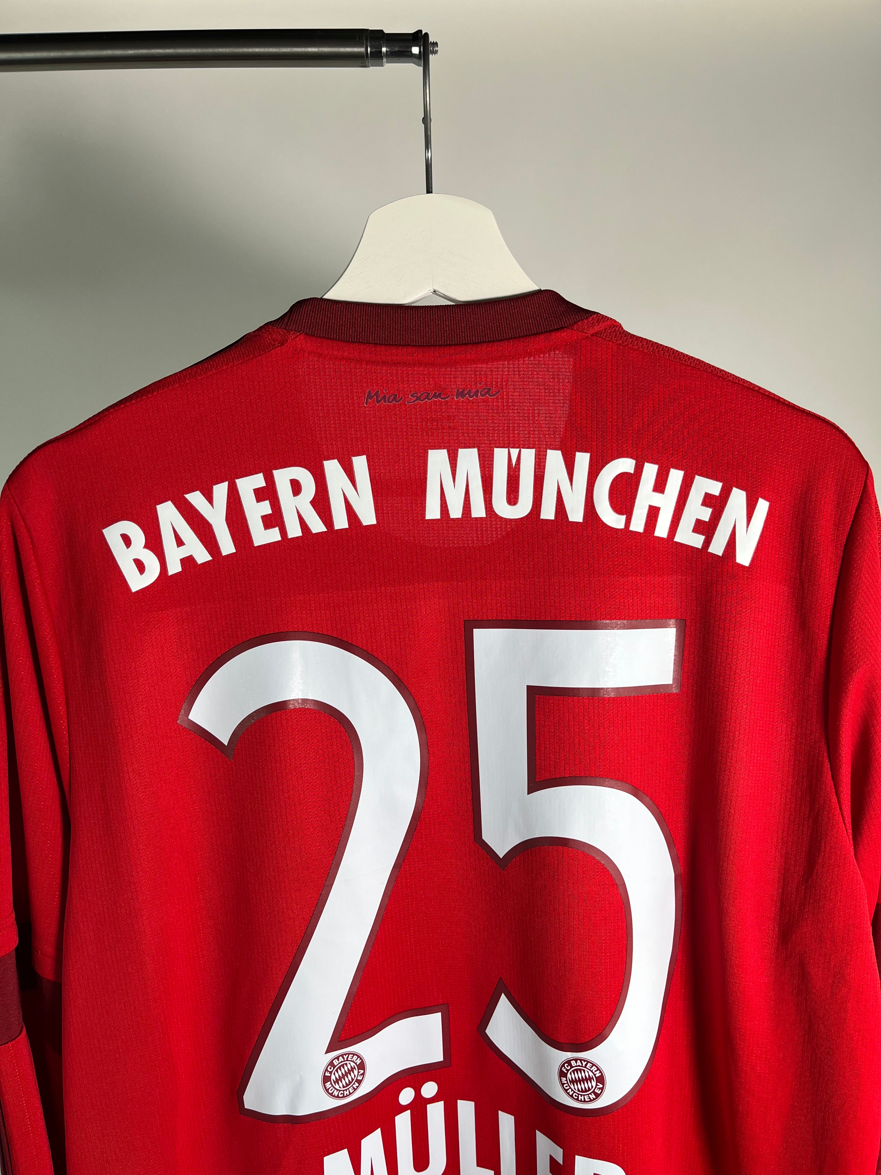 Jersey Bayern Munich Local 2015 2016 Manga Larga Thomas Muller (L)
