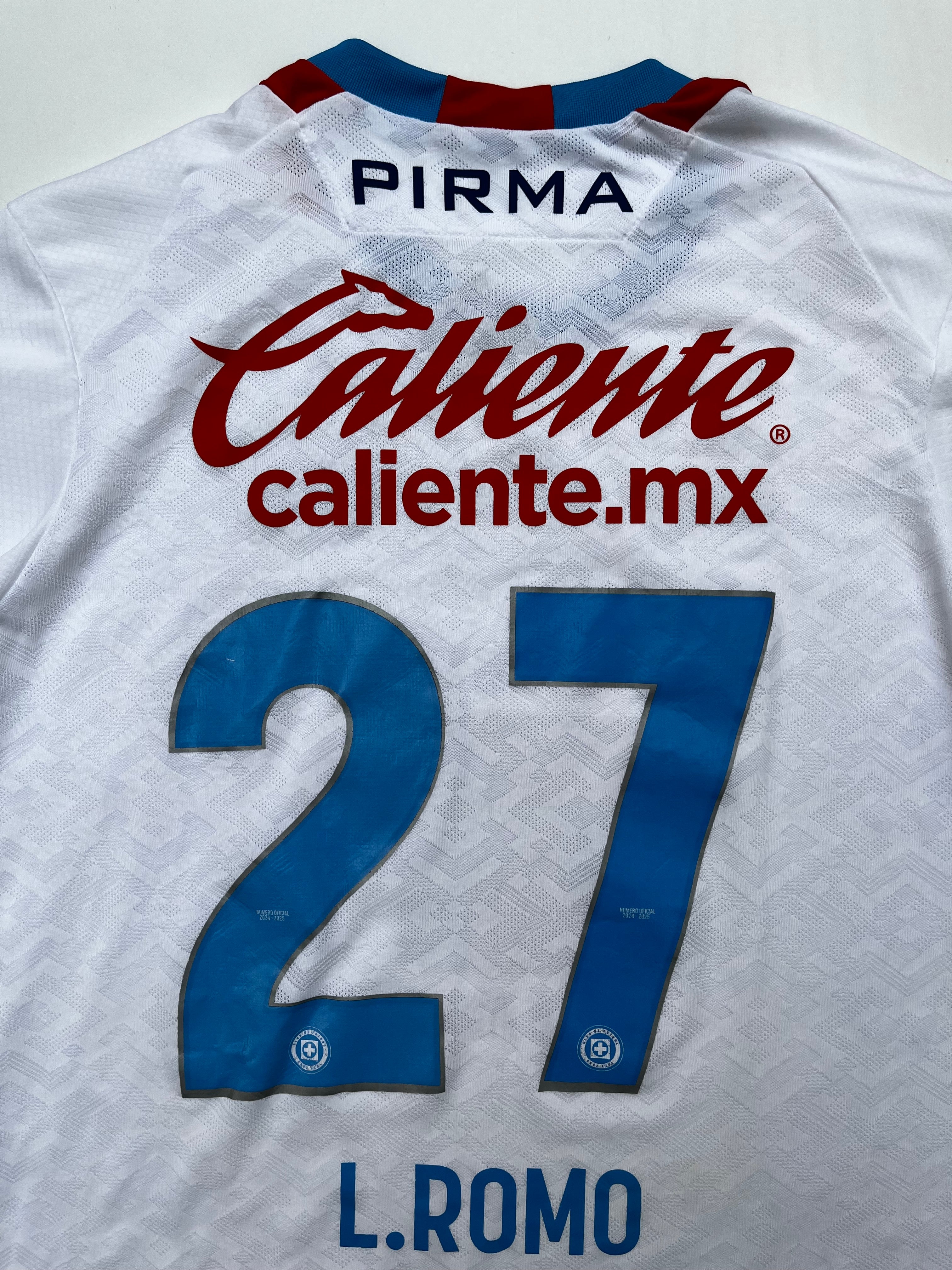 Jersey Cruz Azul Visita 2024 2025 Match Worn Luis Romo (M)