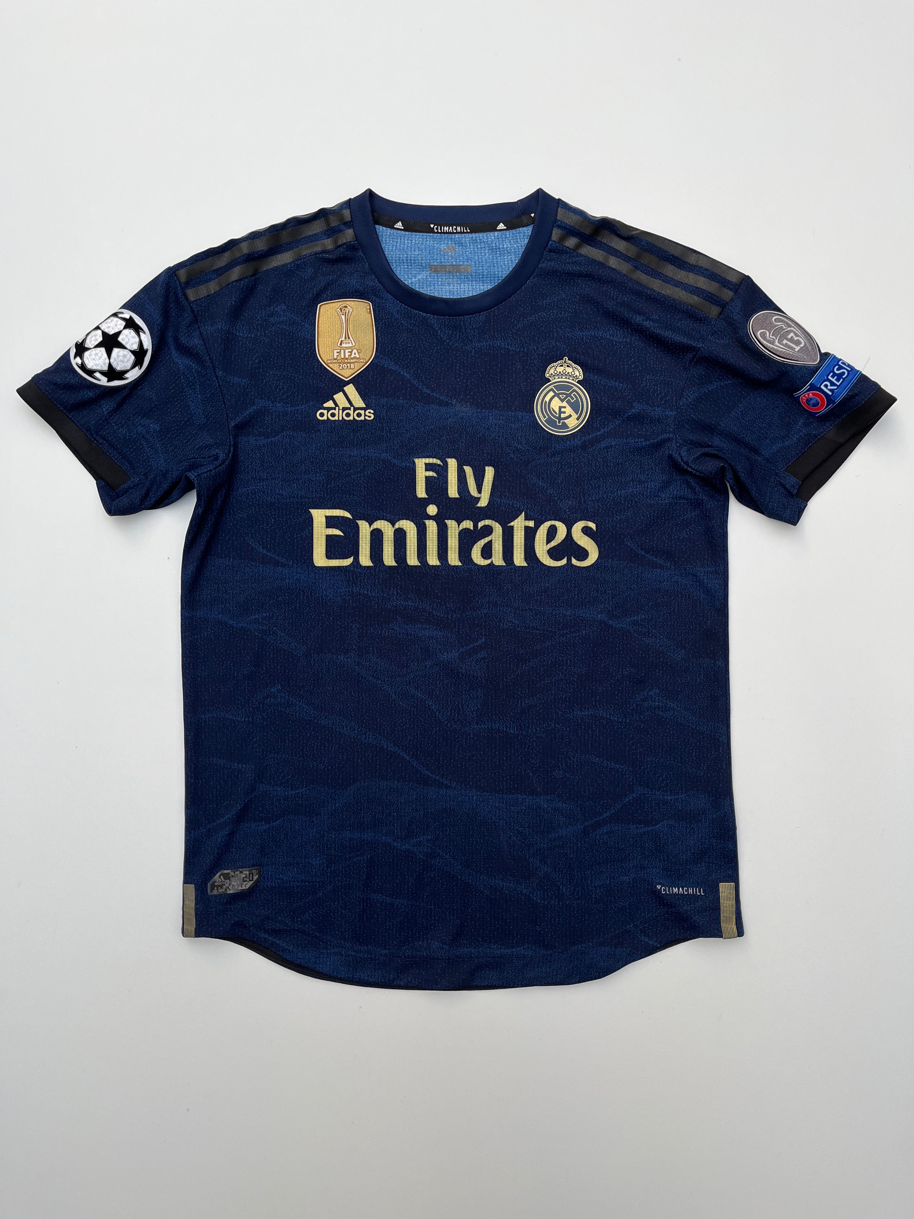 Jersey Real Madrid Visita 2019 2020 Versión Jugador Eden Hazard (M)