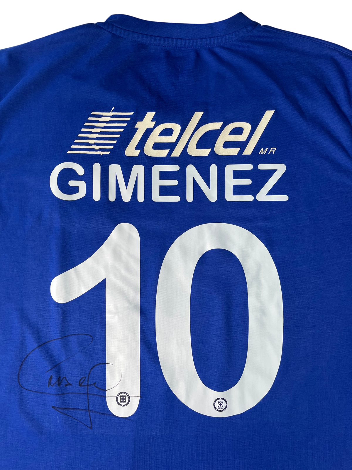 Jersey Cruz Azul Local *Versión Básica* 2013 2014 Autografiada Christian "Chaco" Giménez (XL)