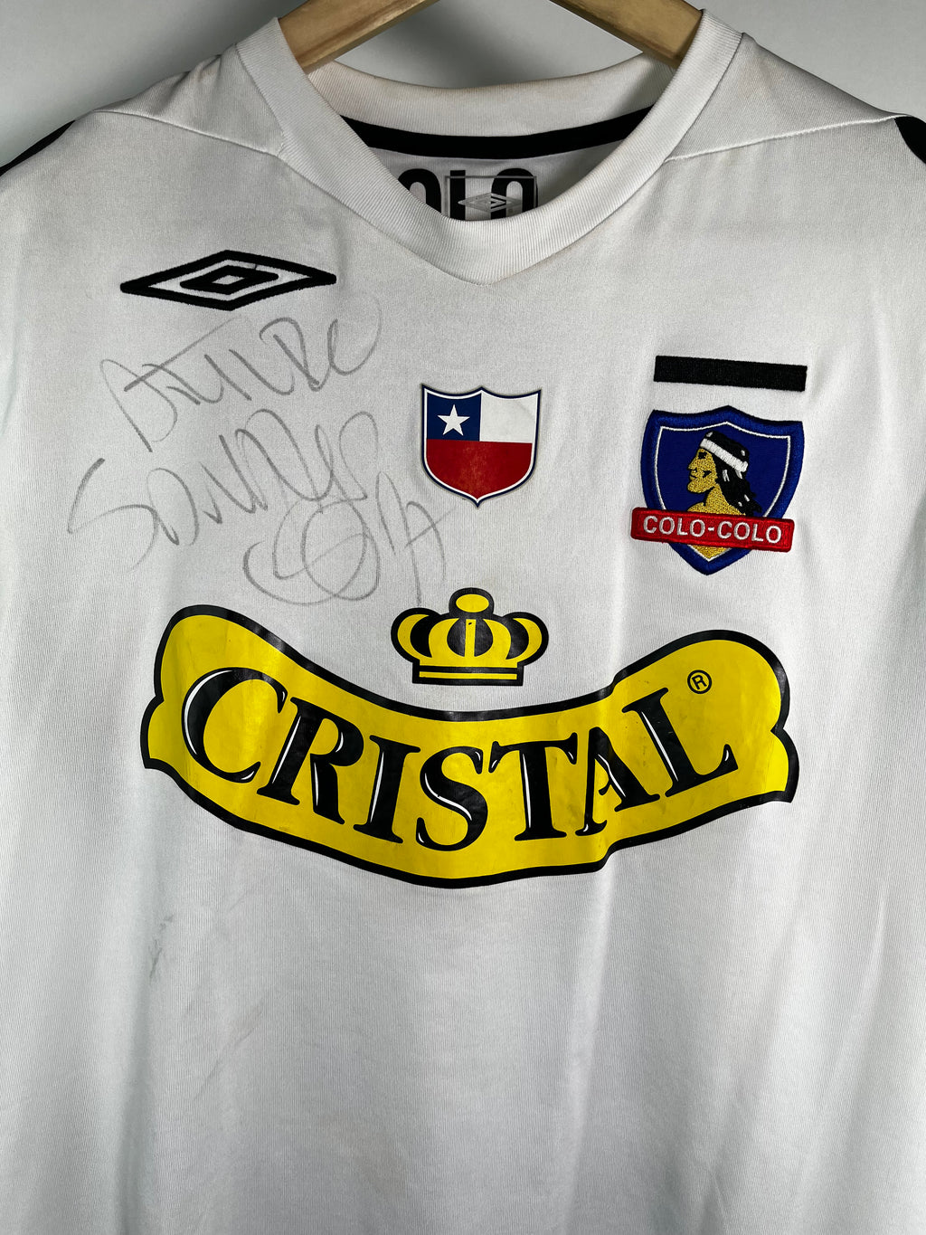 Jersey Colo Colo Local 2011 2012 Match Worn Autografiada Arturo Sanhueza (M)