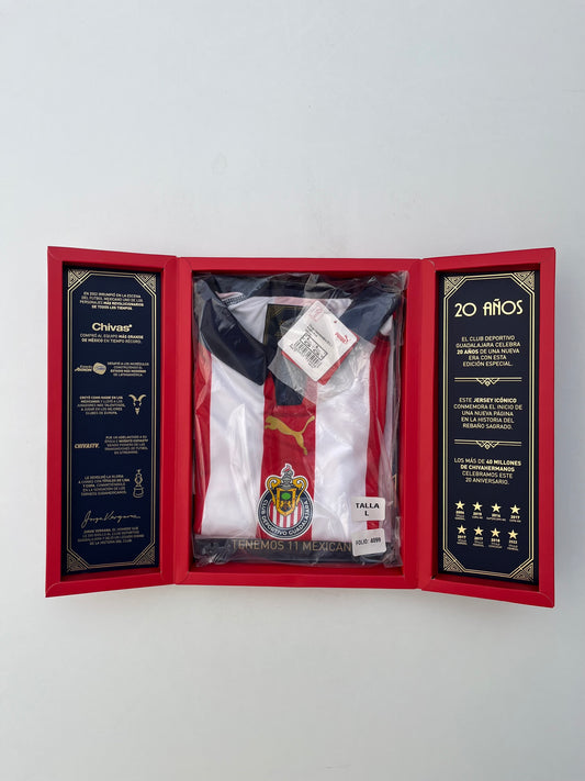 Jersey Chivas Edición Especial 2002 2022 Jorge Vergara *Foliada 4099* Con Caja (L)