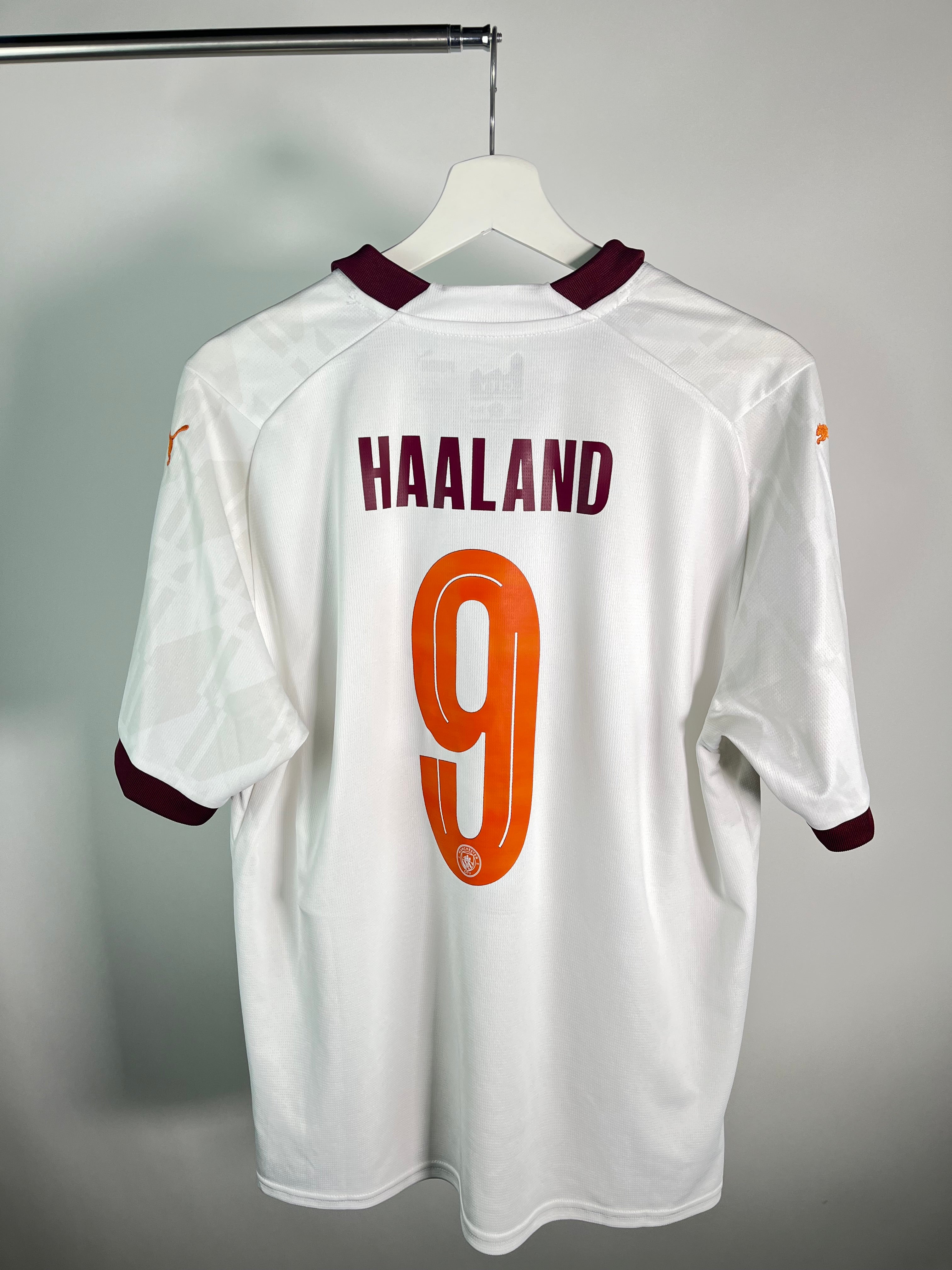 Jersey Manchester City Visita 2023 2024 Erling Braut Haaland (L)
