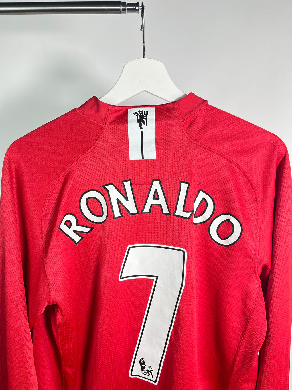 Jersey Manchester United Local 2008 2009 Manga Larga Cristiano Ronaldo (M)